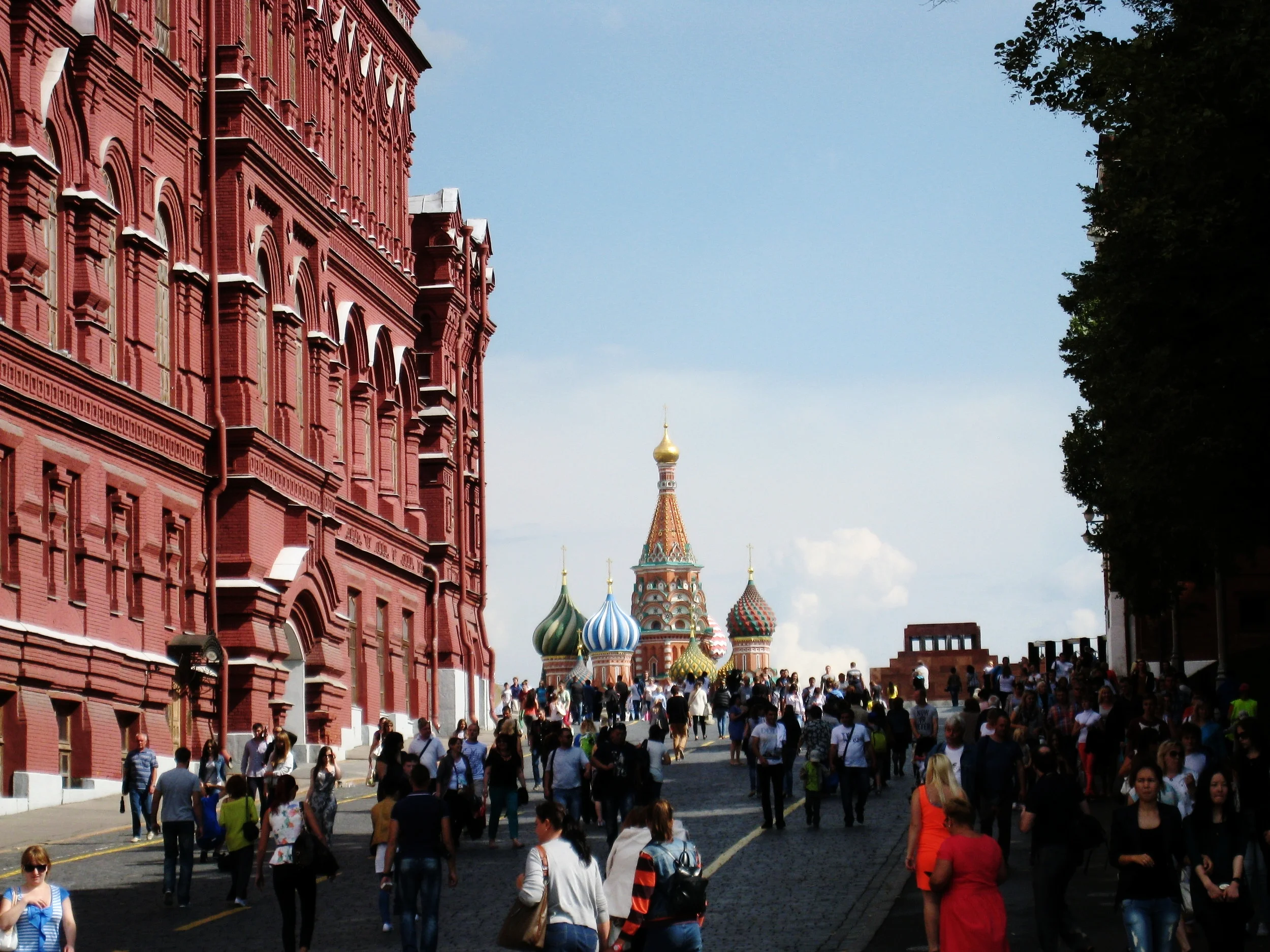  Moscow--Red Square from Trinity Gate with Pokrovsky Cathedral 