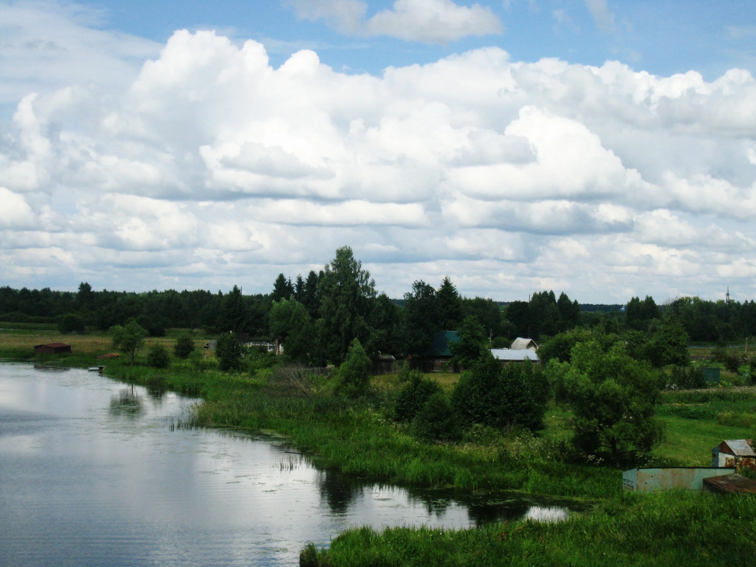  Russia--View from the train between St. Petersburg and Moscow--Countryside 