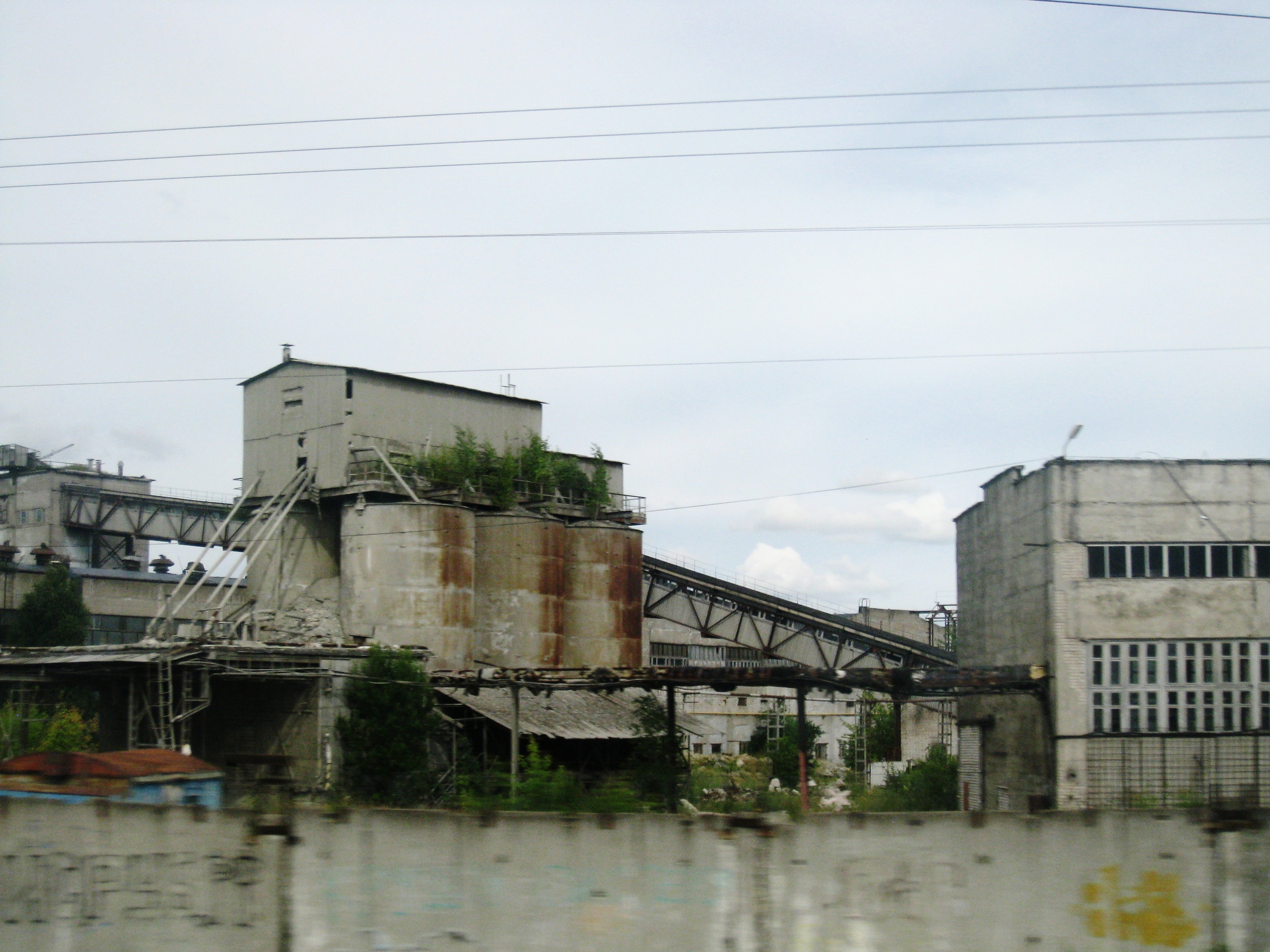  Russia--View from the train between St. Petersburg and Moscow--Industry along the rails 