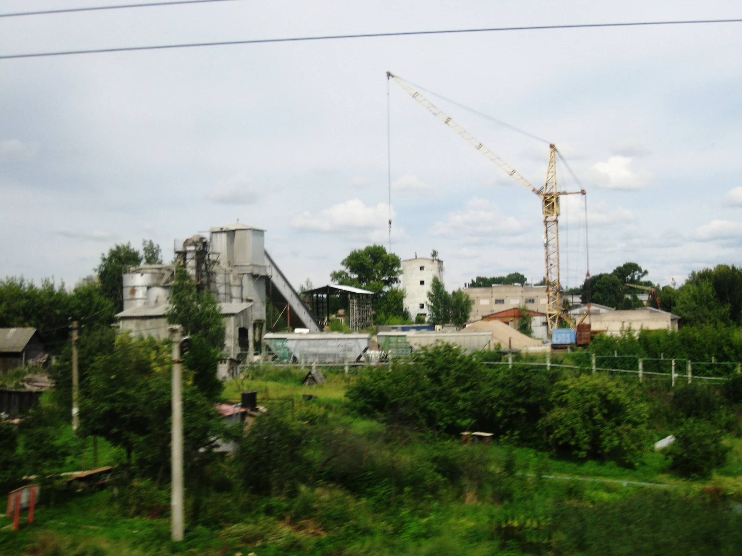  Russia--View from the train between St. Petersburg and Moscow--Industry along the rails 