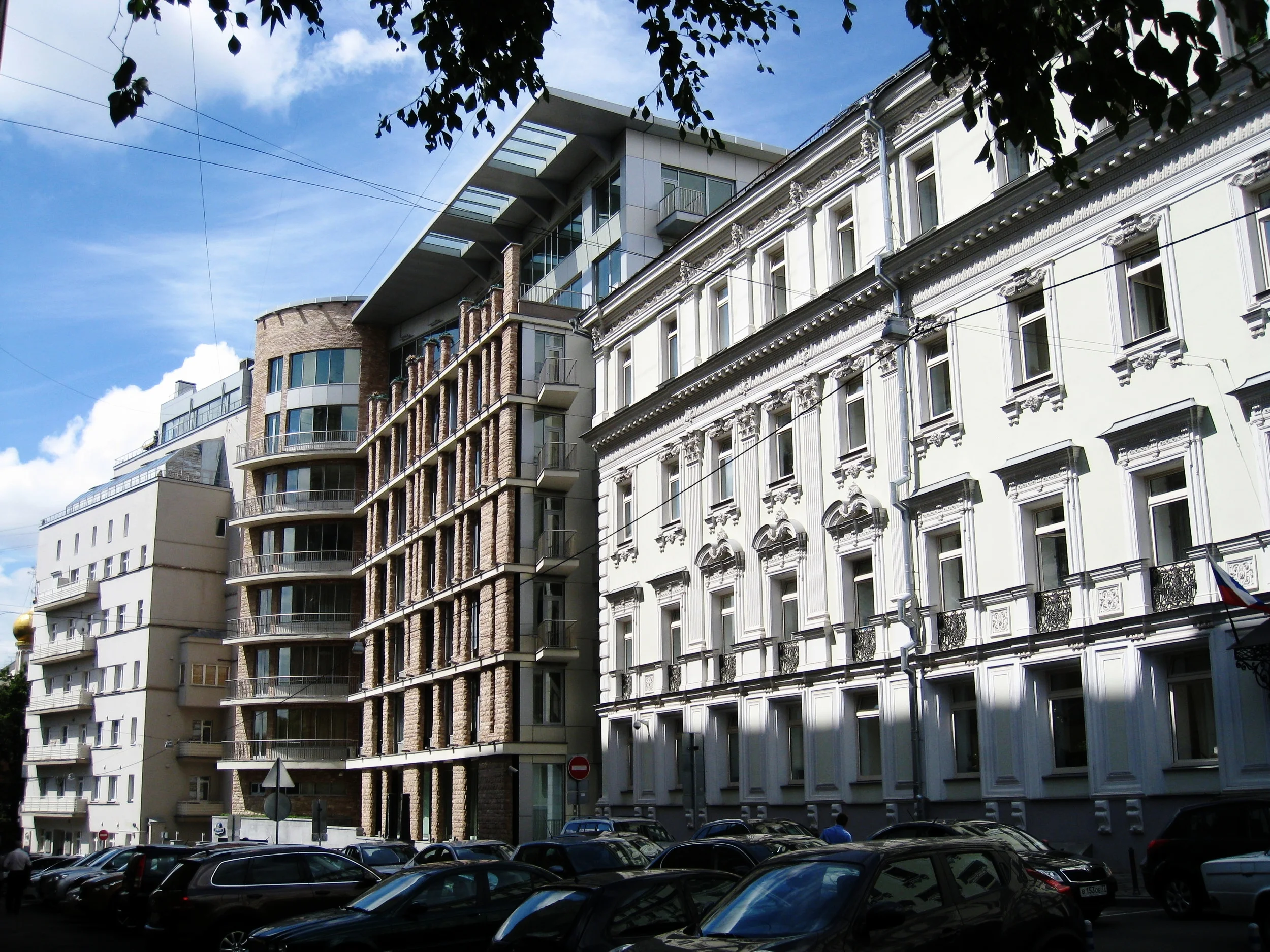  Moscow--Interesting Architecture (look at columns) on Bryusov Street 