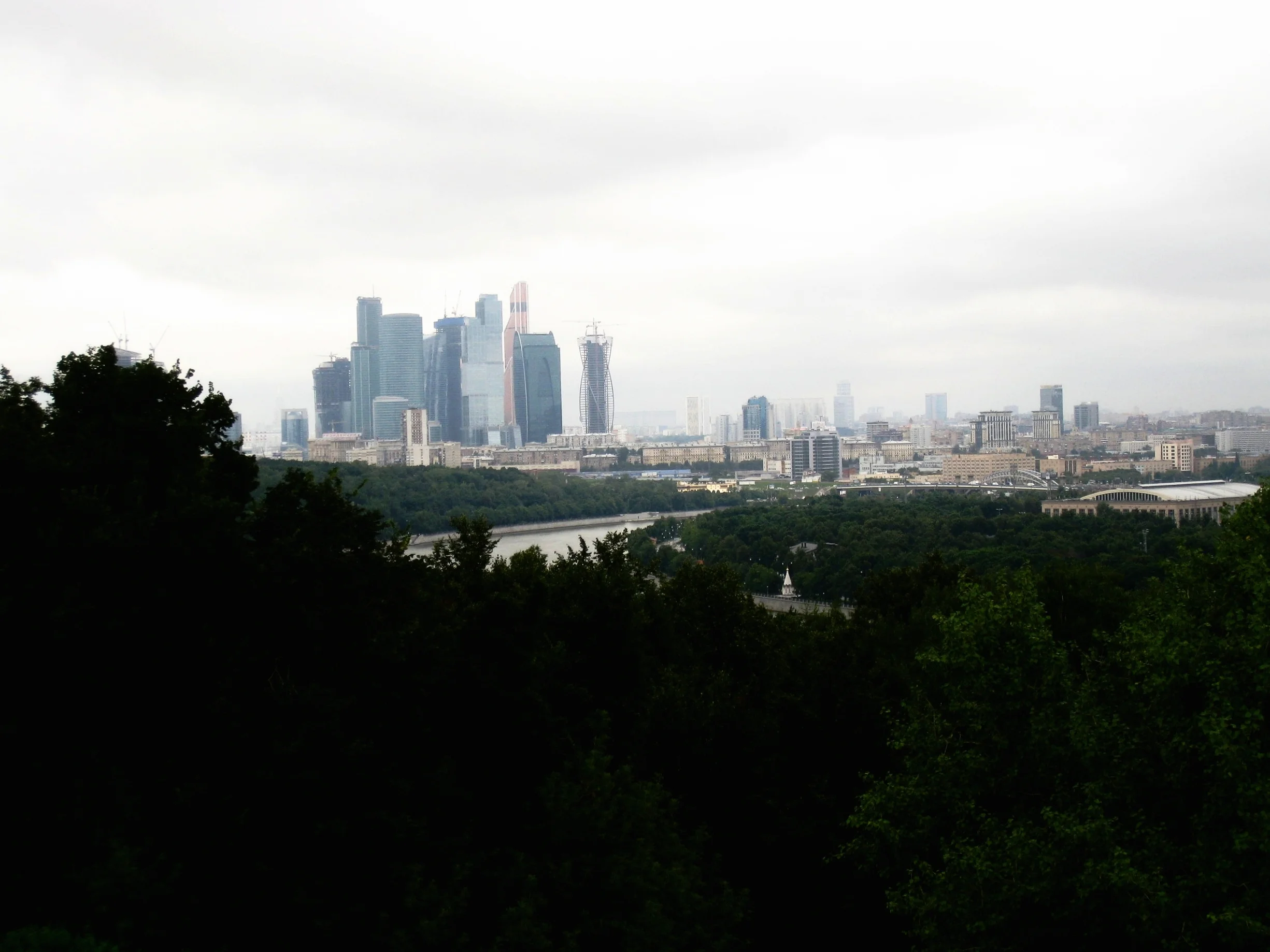  Moscow--Overview from near the University--The new City Centre (under construction) 