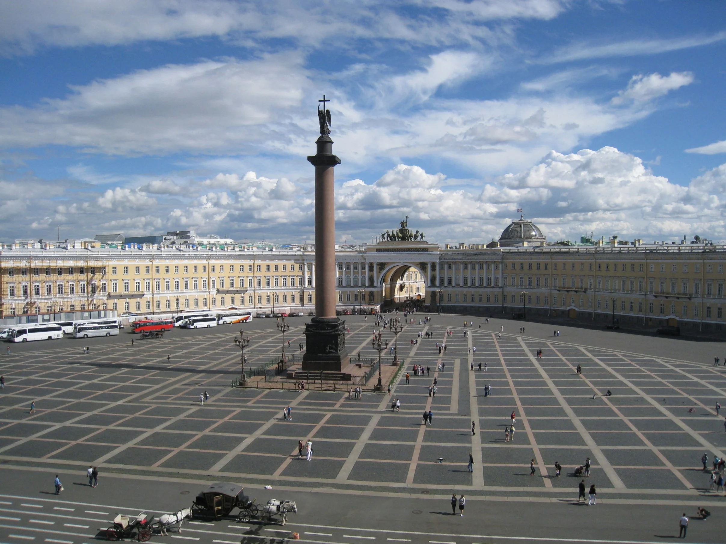  St. Petersburg--The Hermitage--Looking out on Palace Square 