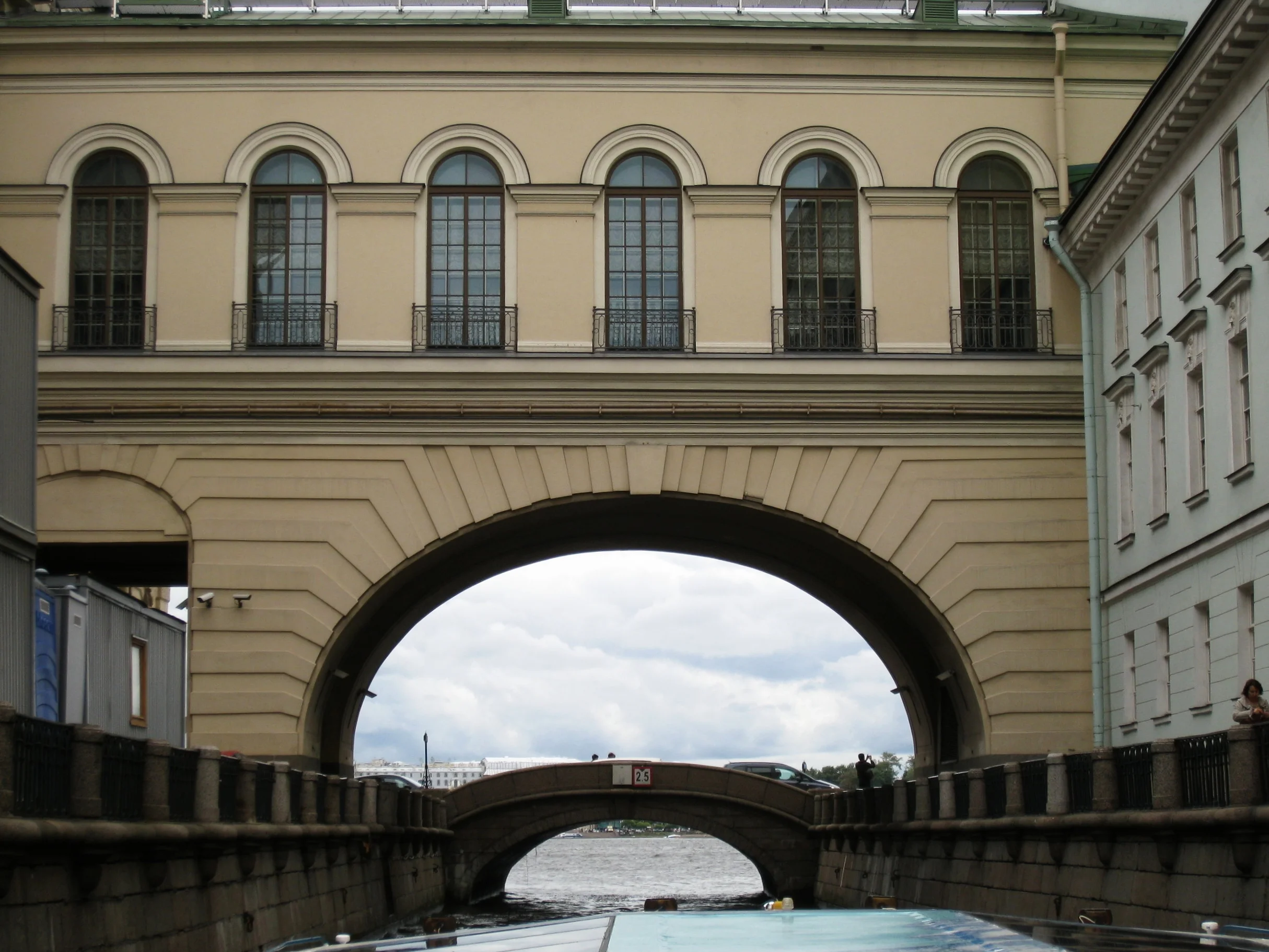  St. Petersburg--The Hermitage bridge to the theatre over the canal going to the Neva 