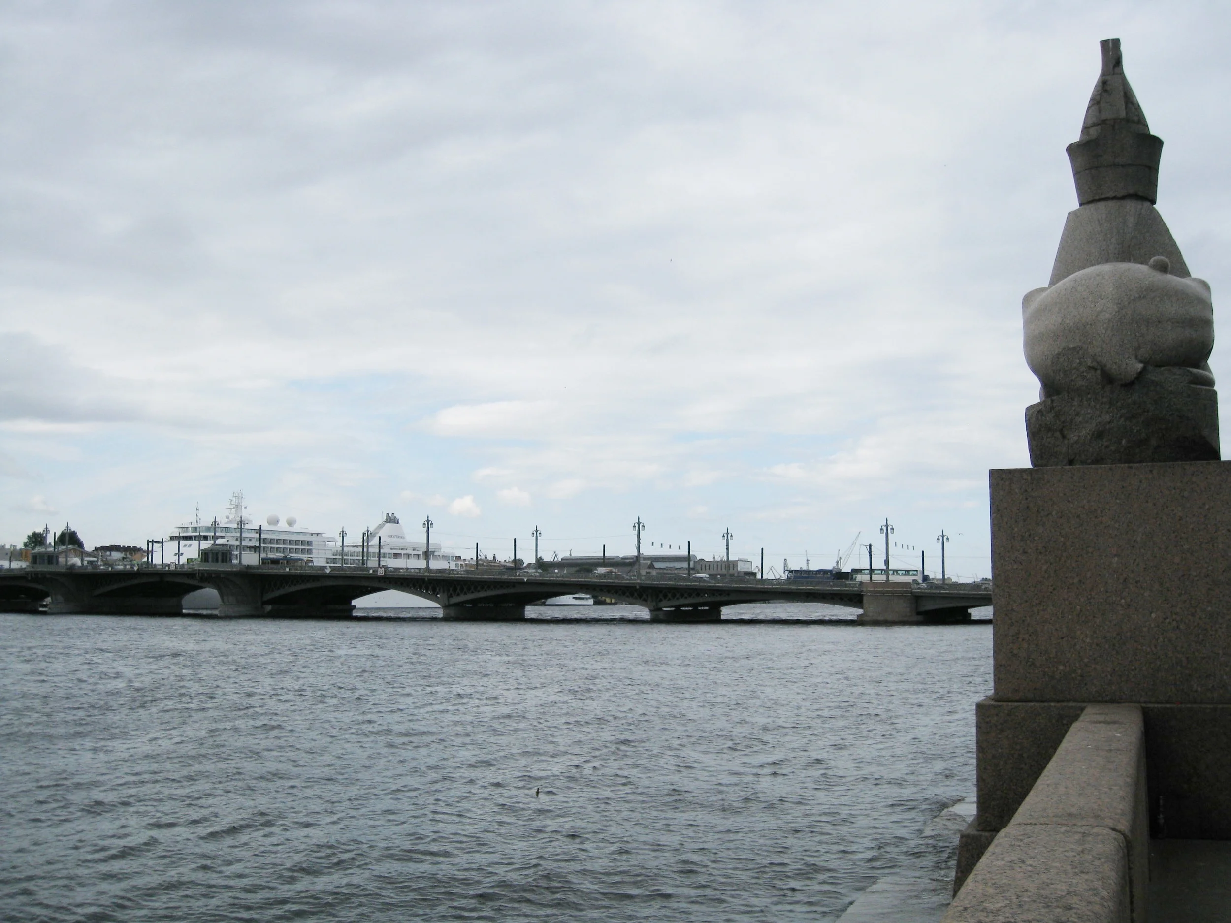  St. Petersburg--Cruise Ship port from the Neva Sphinx 