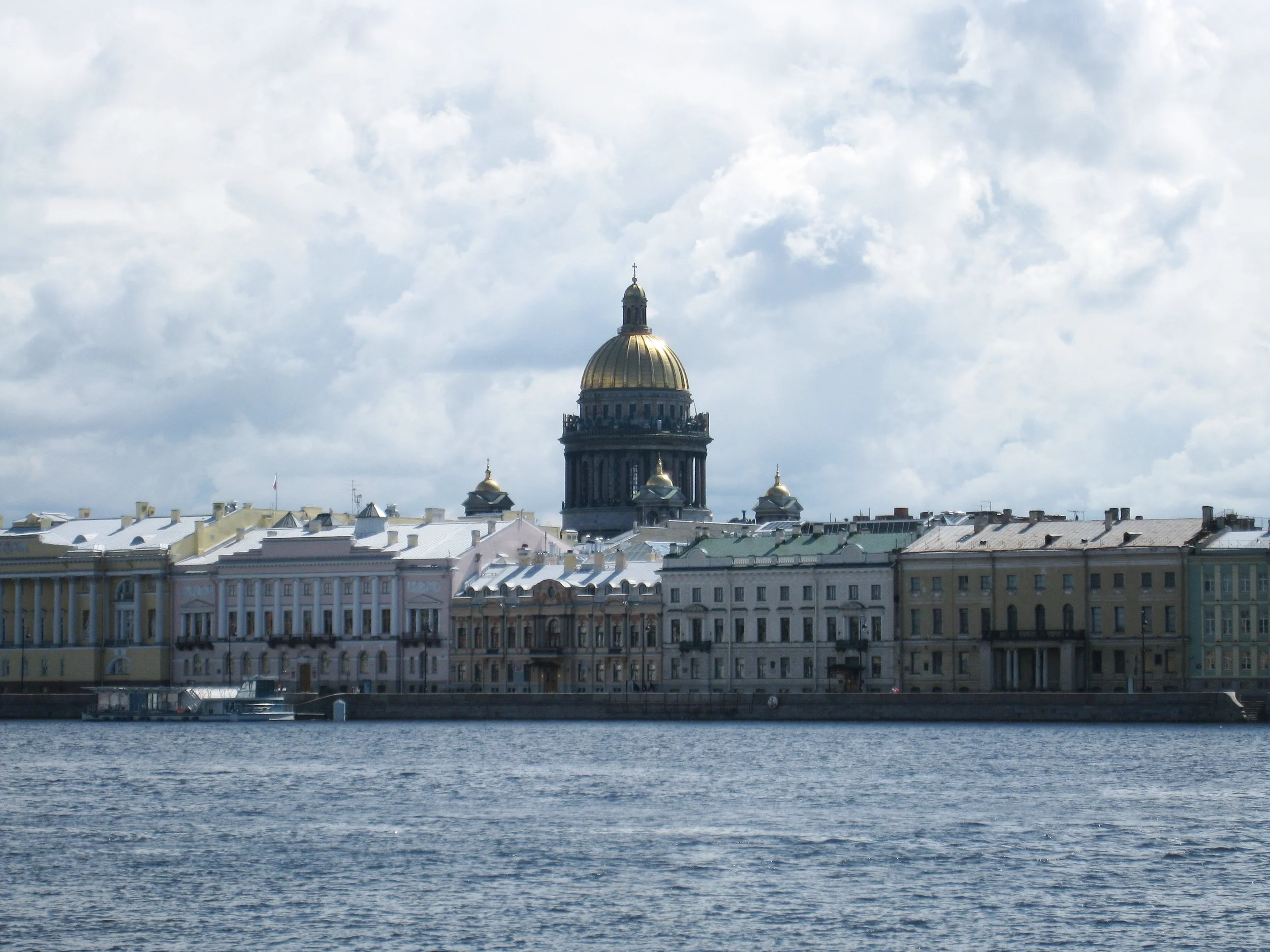  St. Petersburg--Neva River view towards south (main city) and St. Isaac Church 