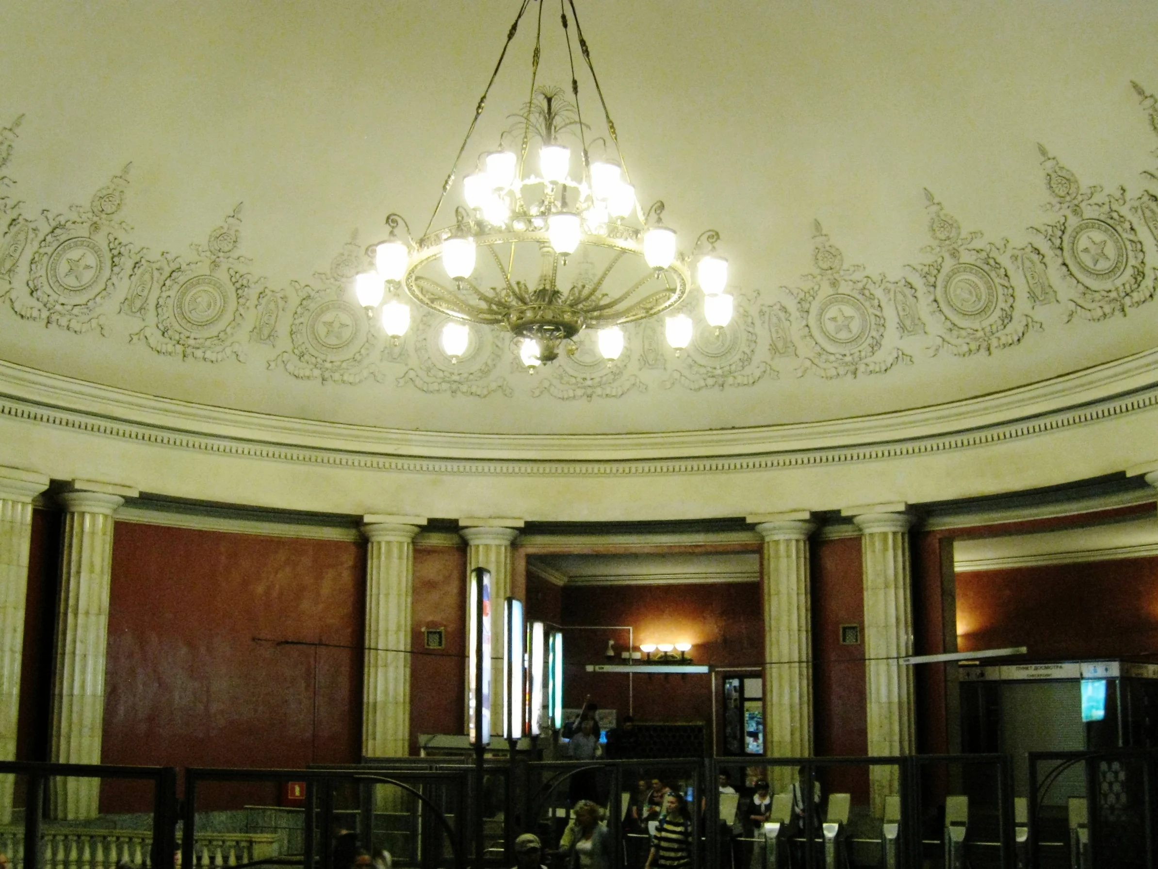  St. Petersburg--Metro Station--Note Stalin era markings 