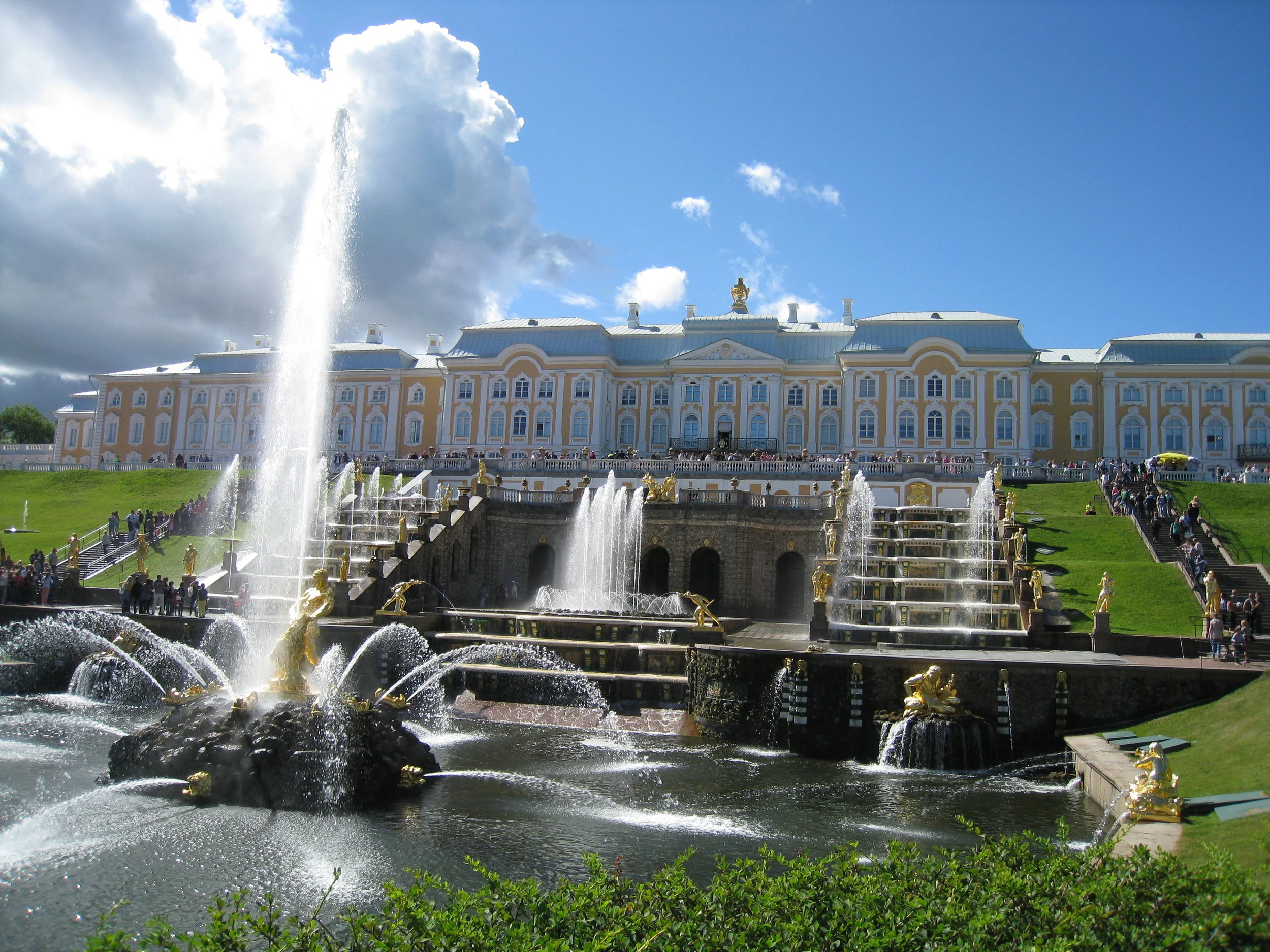  St. Petersburg--Peterhof--The Palace and fountains which function by gravity—no pumps 