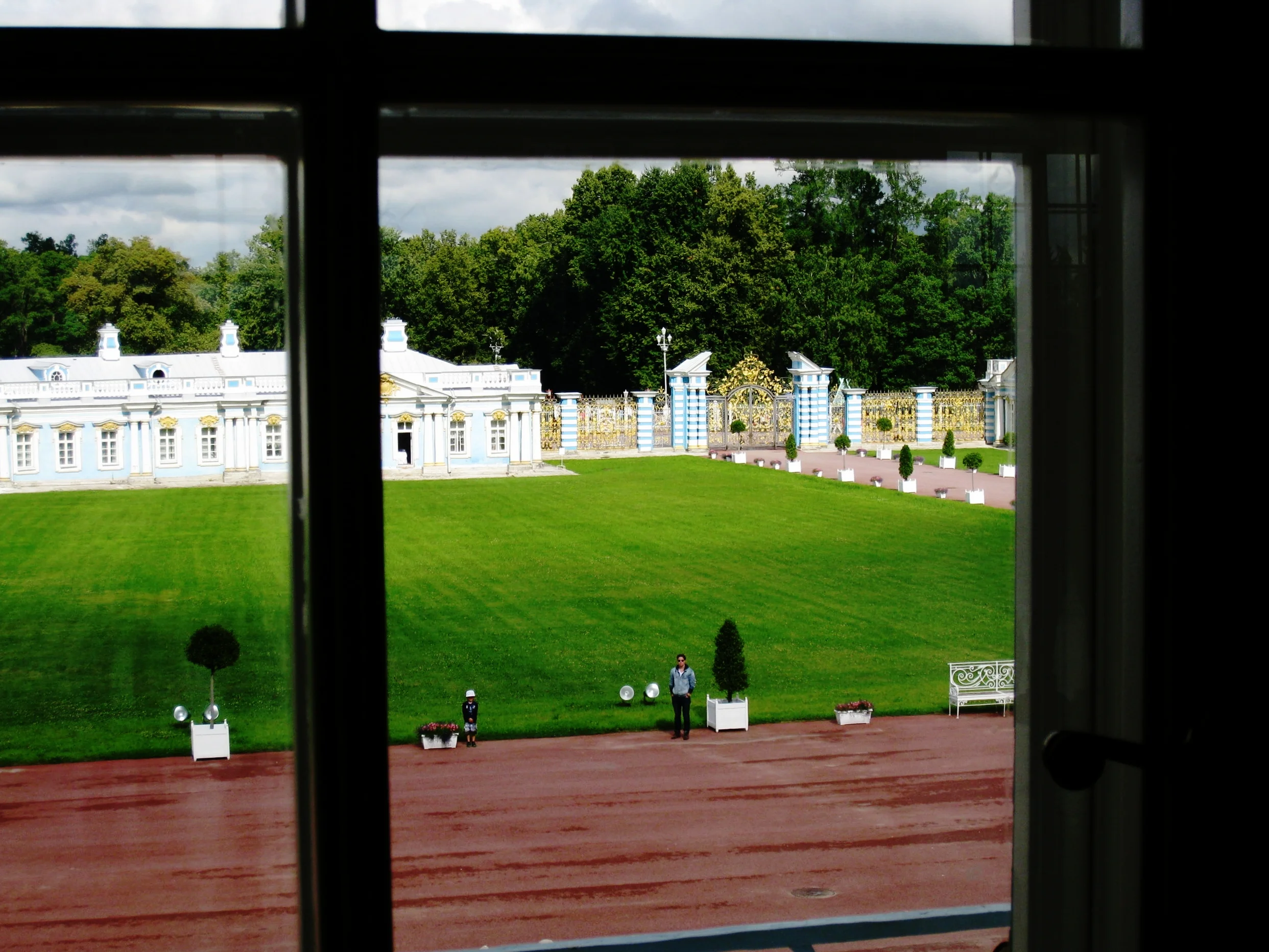  Puskin (Catherine Palace)--View of main gate from inside 