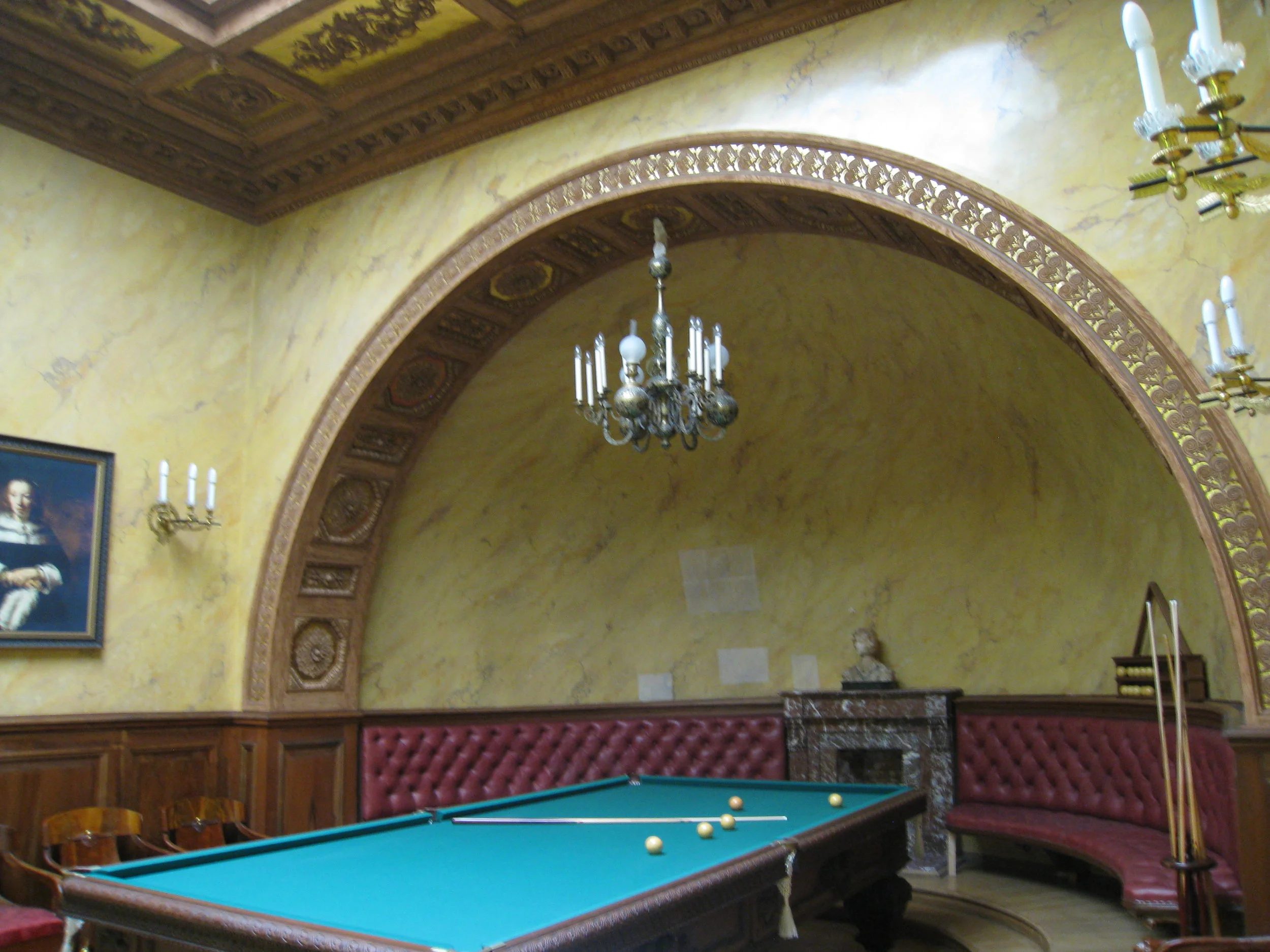  St. Petersburg--Yusupov Palace--Interior--Billiards room 