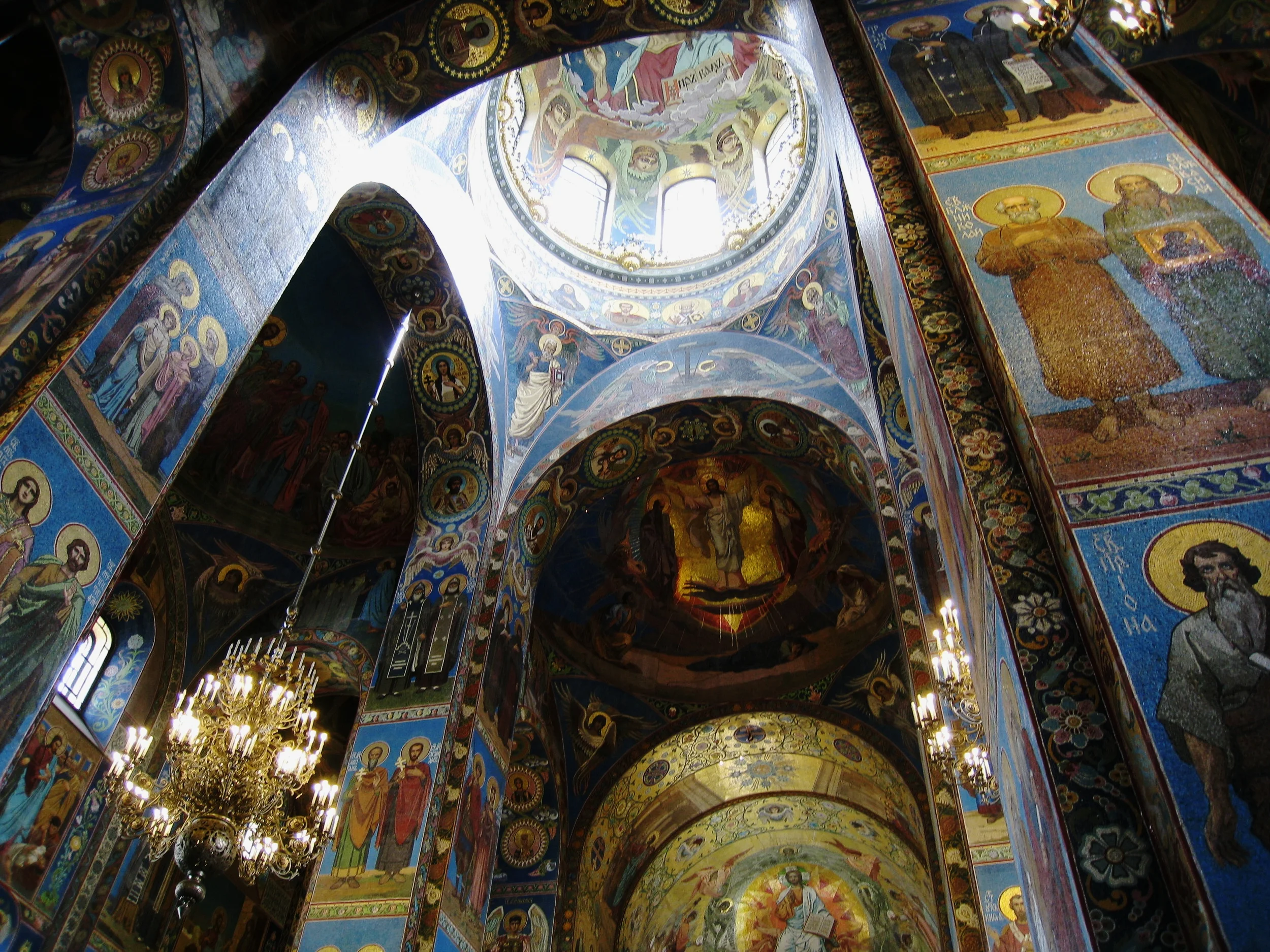  St. Petersburg--The Church on Spilled Blood--Interior view to dome 