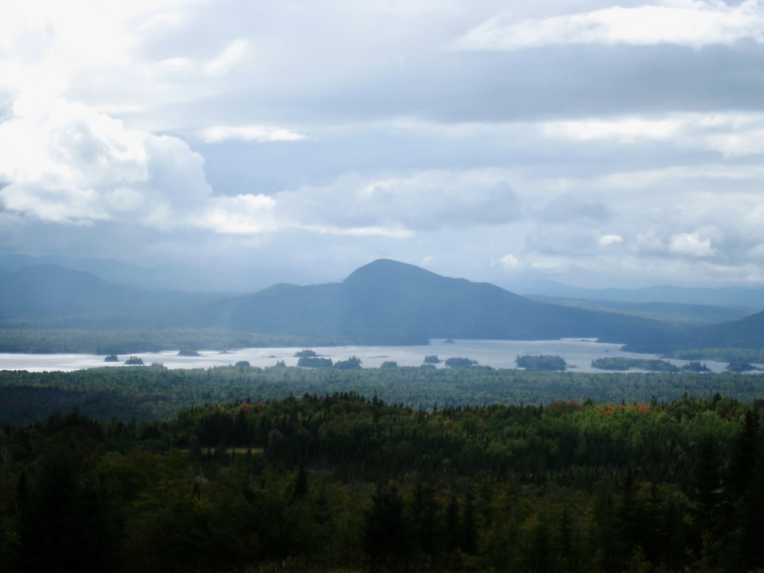  Kennebec River near Canada with the mountains 
