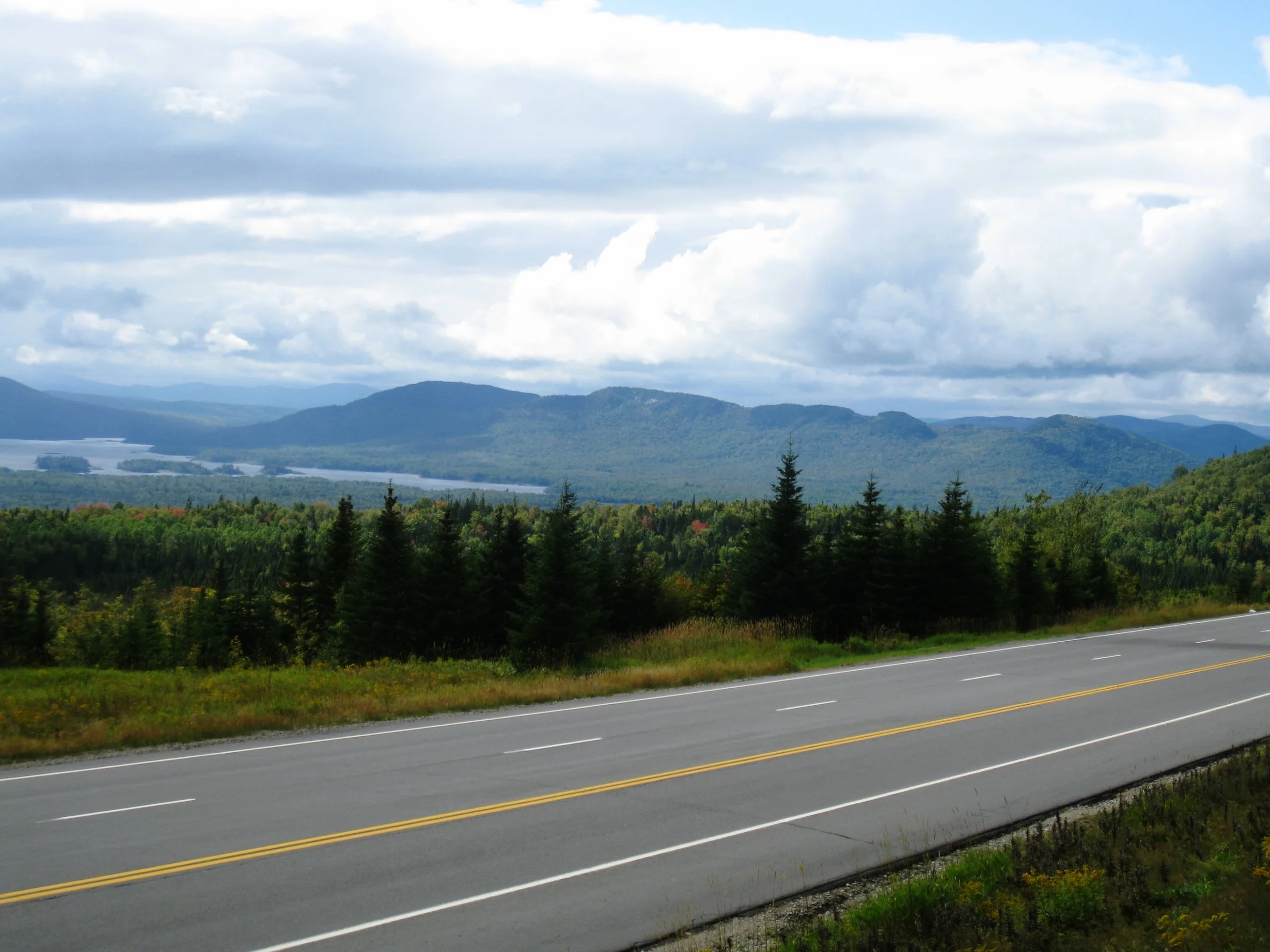 Kennebec River near Canada with the mountains 