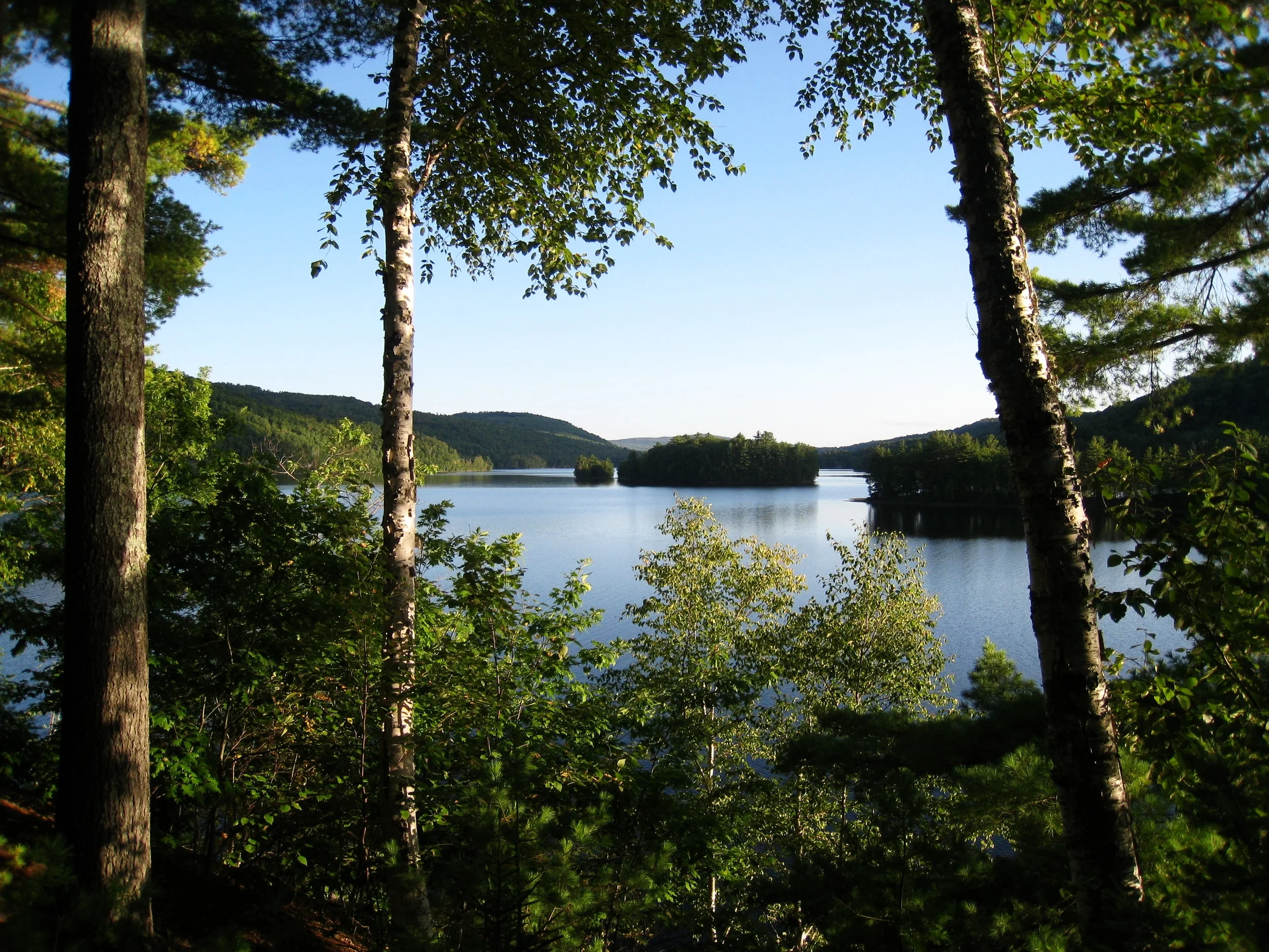  Kennebec River near Canada with the mountains 