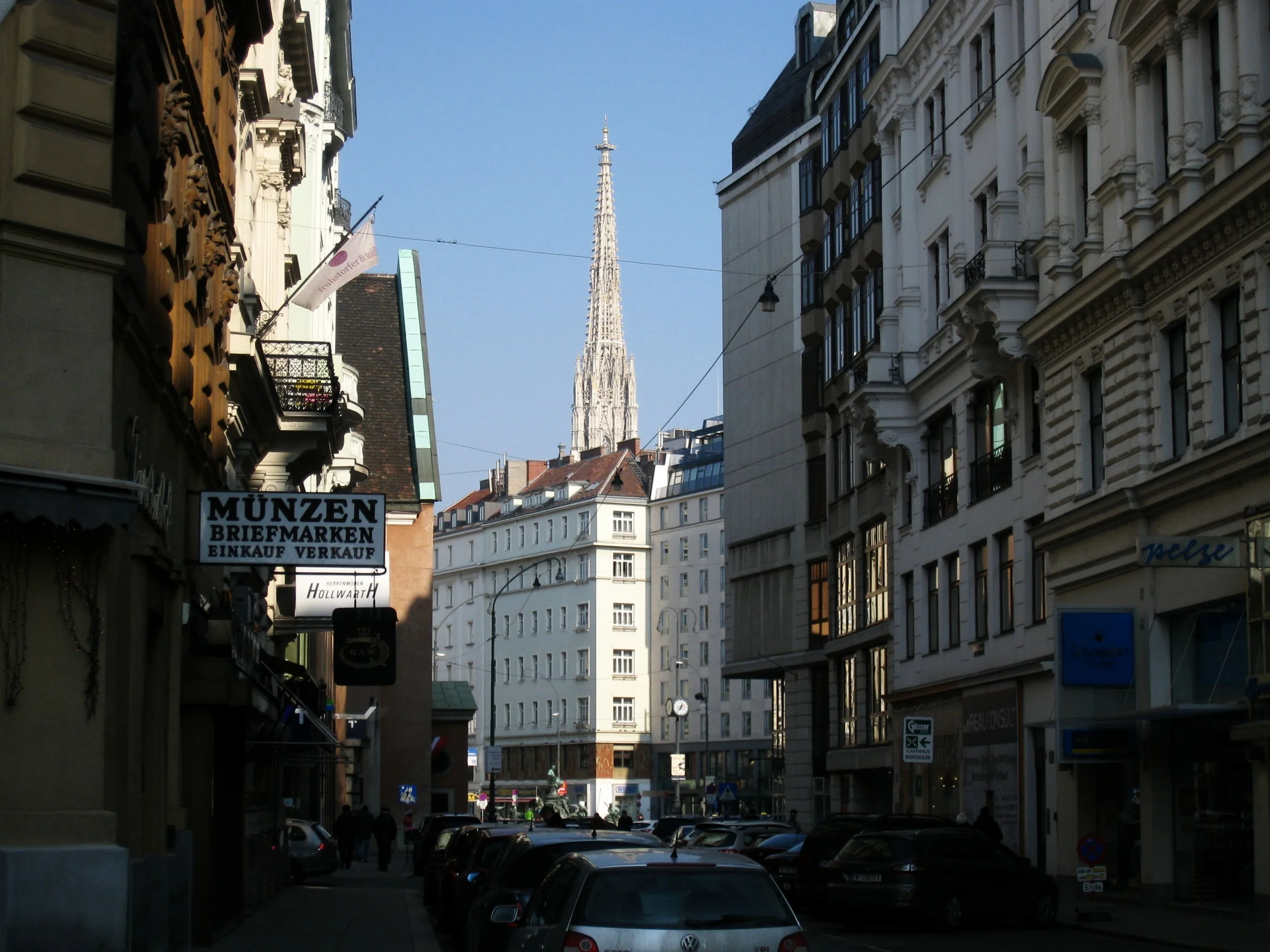  Vienna--Old City with Stephanskirche steeple in background 