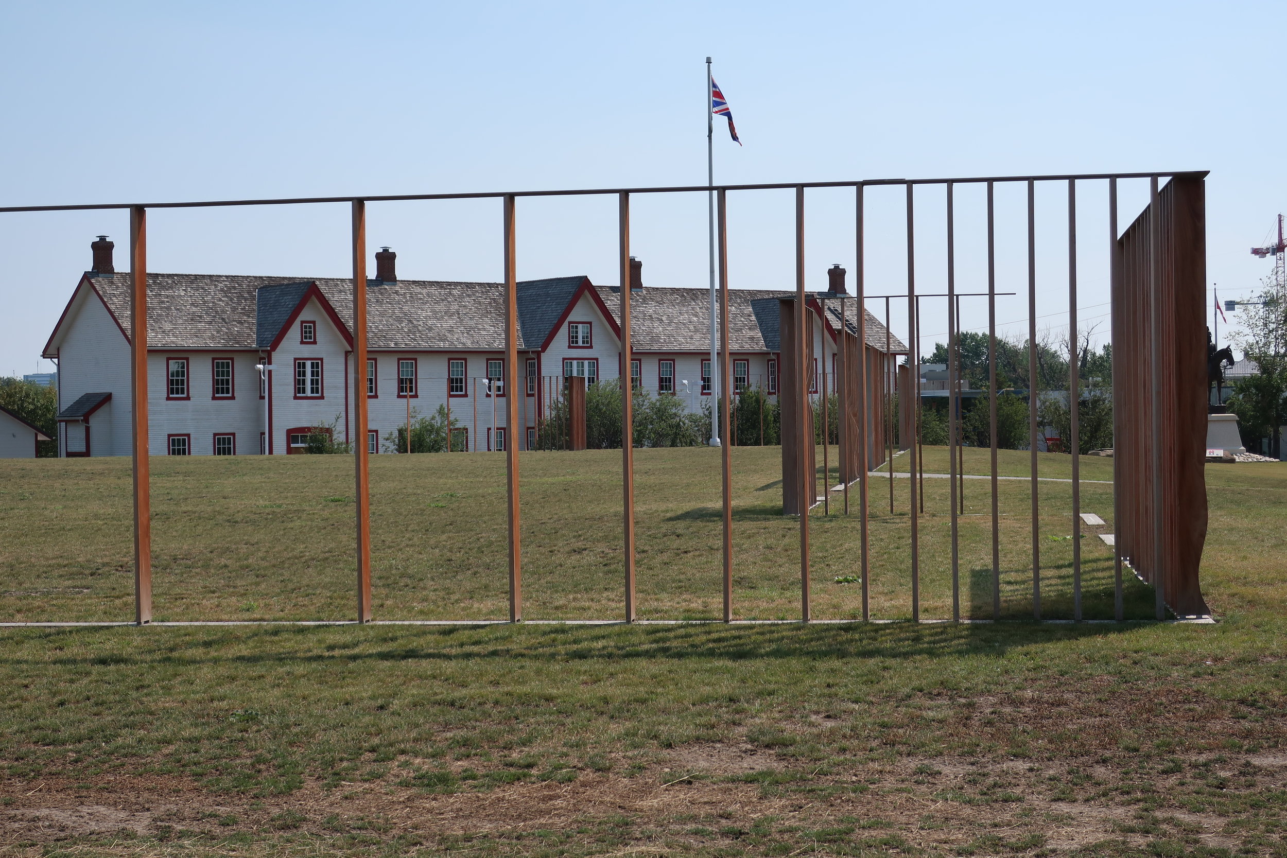  Calgary--Fort Calgary outlined with reconstructed headquarters 