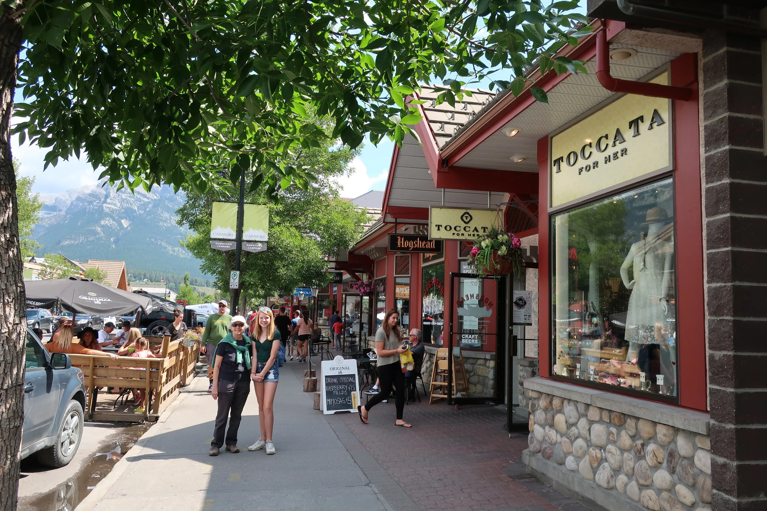  Canmore--Main drag--Carrol Kindel and Lindsey Brooks 