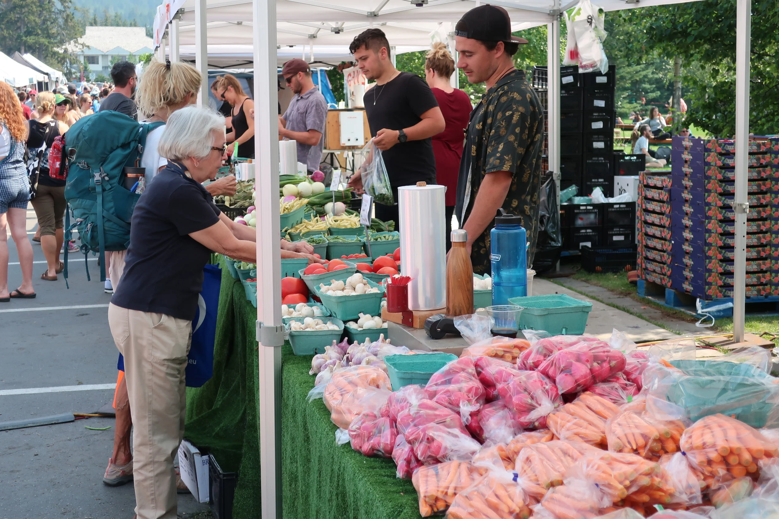  Banff--Market--Carrol Benner Kindel buying tomatos and onions 