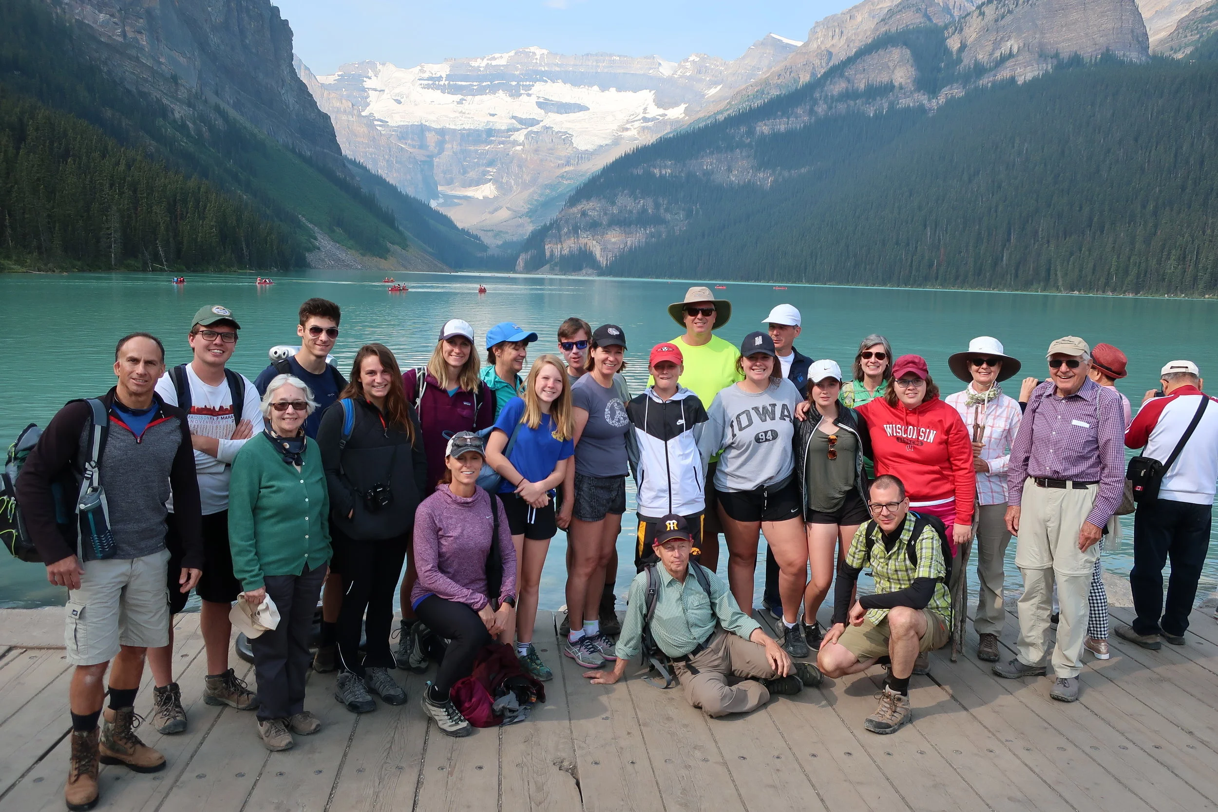  Lake Louise--Toby Andropolis, Alex Coakley, Carrol Benner Kindel, Harrison, Madison and Jody Andropolis, Colleen Murphy, Lindsey Brooks, Maureen Barton, Grant Brooks, PJ Barton, Harald Grieser, Mark Murphy, Christine Barton, Peter Kindel, et.al. 