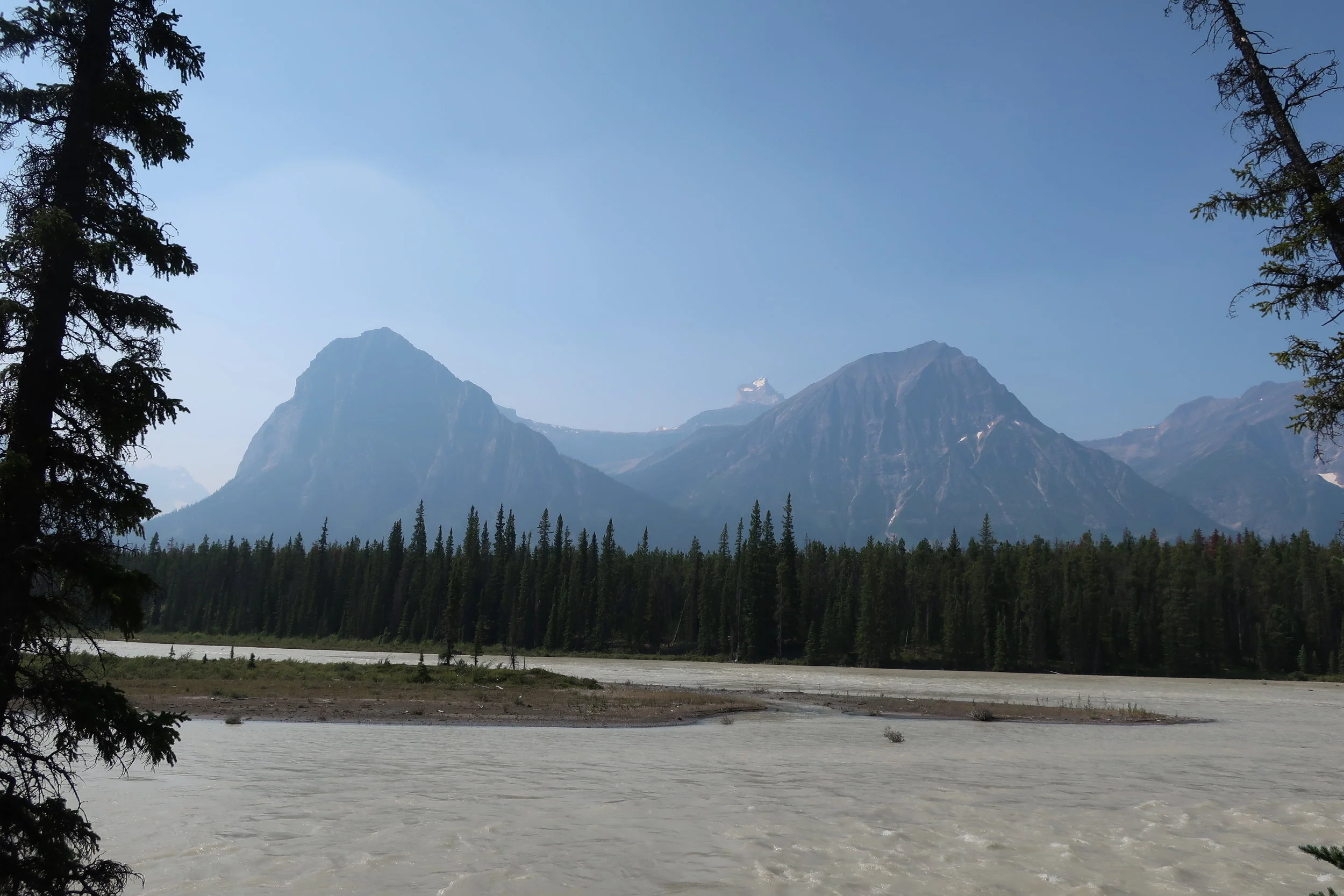  Banff and Jasper National Parks--Icefields Parkway--Athabasca River, near Honeymoon Lake 