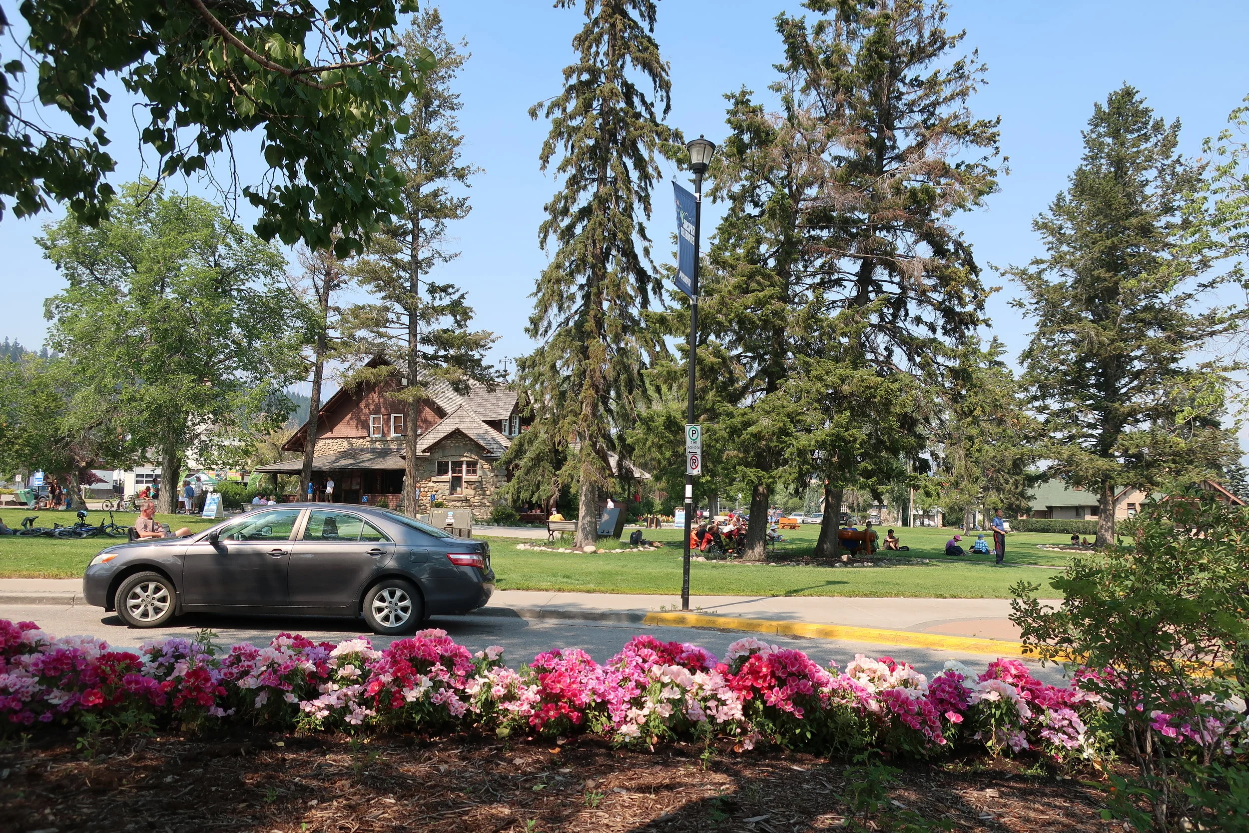  Banff and Jasper National Parks--Icefields Parkway--Jasper--Main plaza 