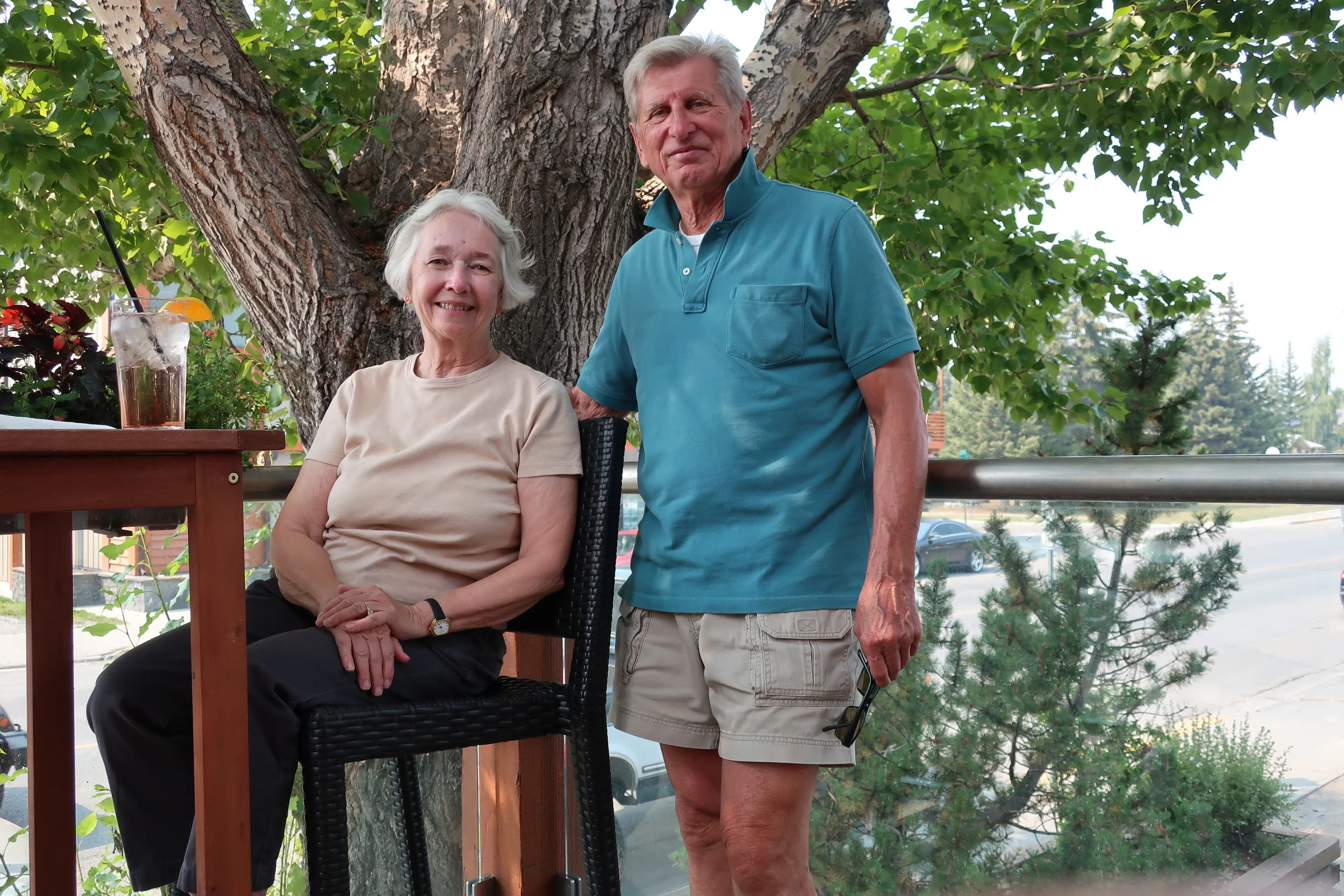  Canmore--Karl and Carrol Kindel at Wood Pub 