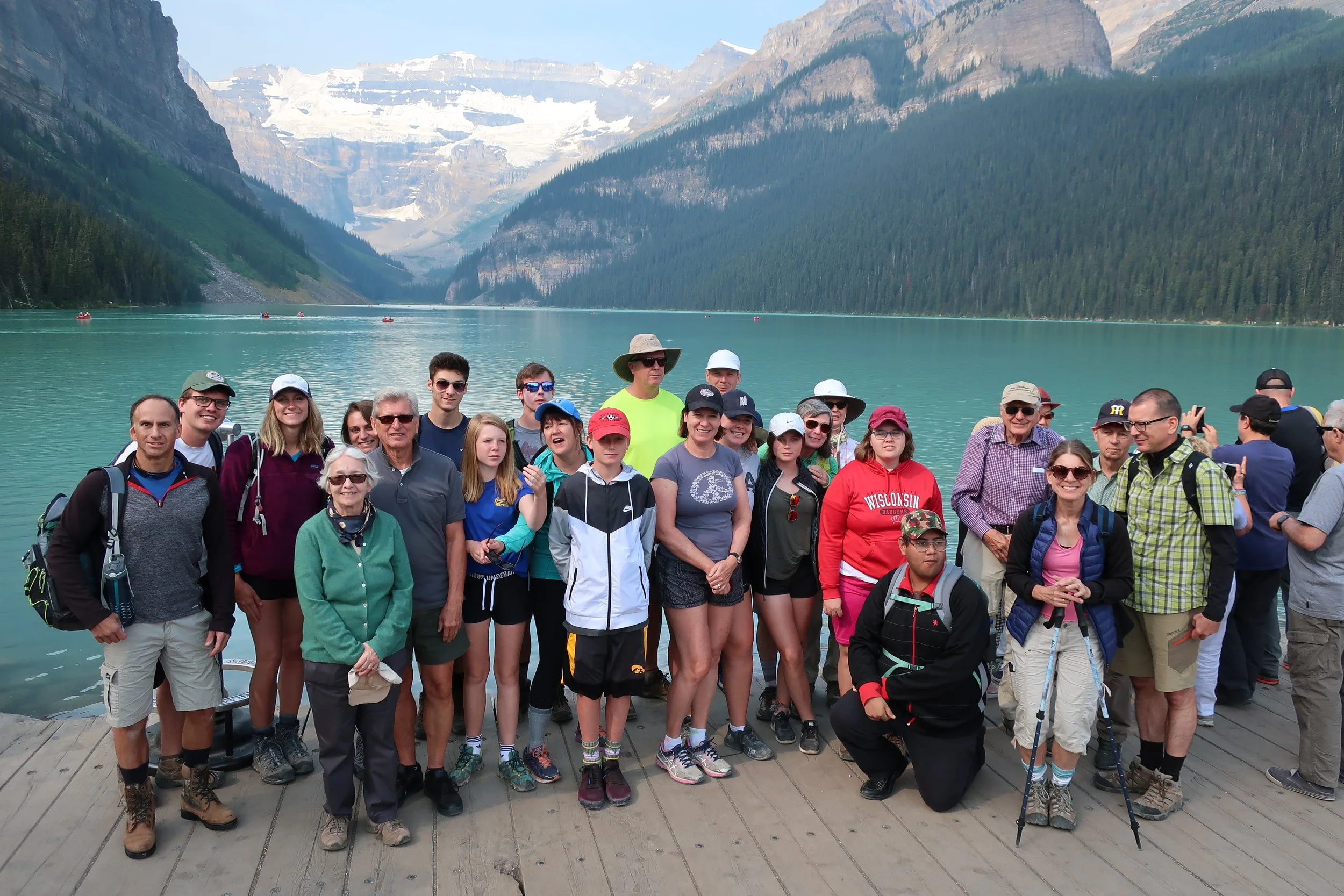  Lake Louise--Toby, Alex, McKinnsey, Carrol, Madison, Karl K. Kindel, Harrison, Lindsey, Grant, Colleen, PJ, Mark, Maureen, Peter, Christin, Dana, Marilee, Christin, Christiana, Arturo Tauro, Paul, Margit and Eric (Guess the last names) 