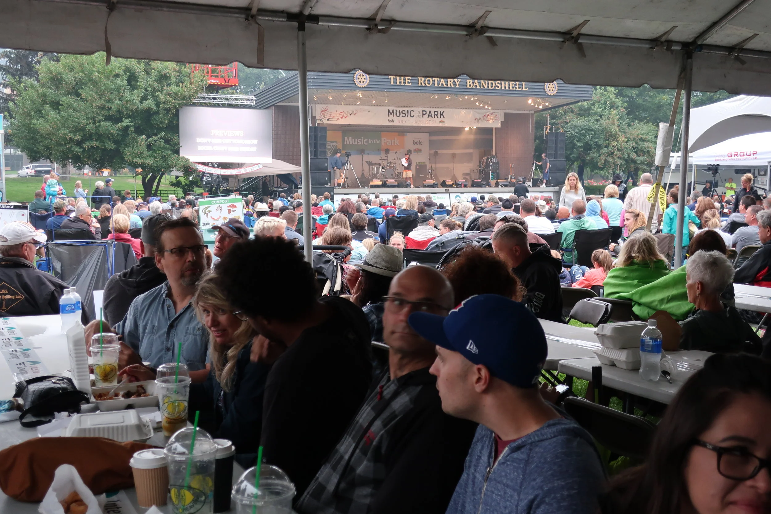  Kamloops--Downtown--Riverside Park--Music in the Park (The Eagles Eye (or I)) performing. Thousands attending 