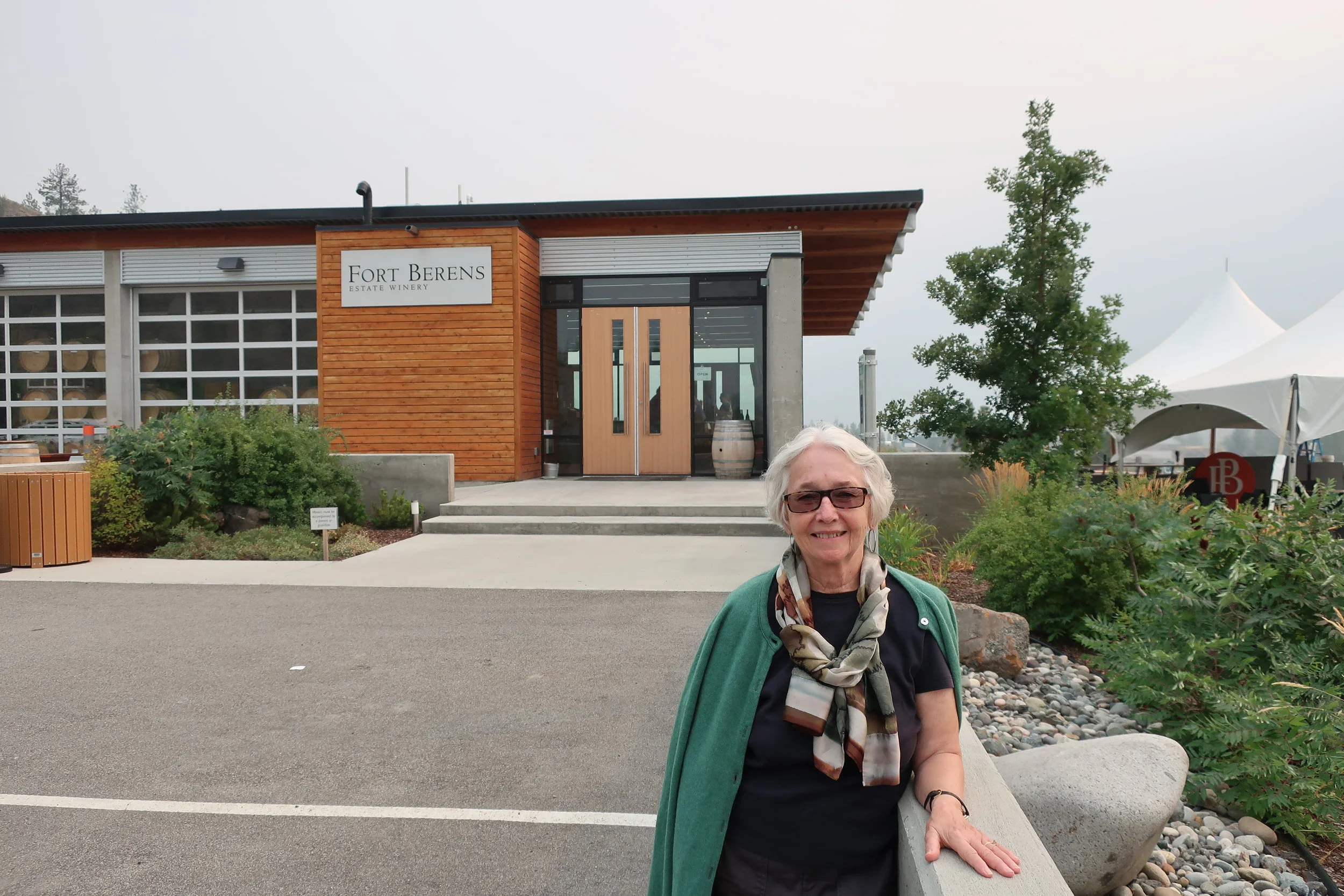  Llilooet--Fort Berens Vineyard--Owned by a Dutch couple--Restaurant outside under tent--Carrol Benner Kindel 
