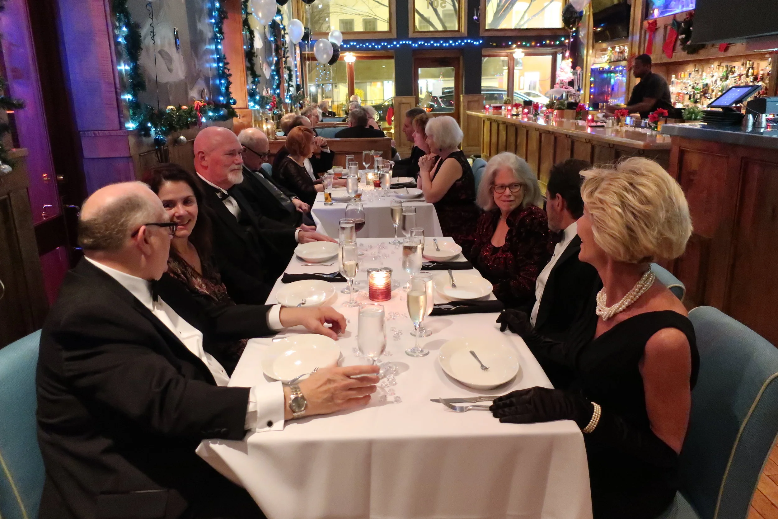  New Year's Eve 2018 at Ophelia's--Jamie Ennis, Heather Tourkin, Rick Schreiber, Janis Ennis, Steve Tourkin and Debbie Schreiber 