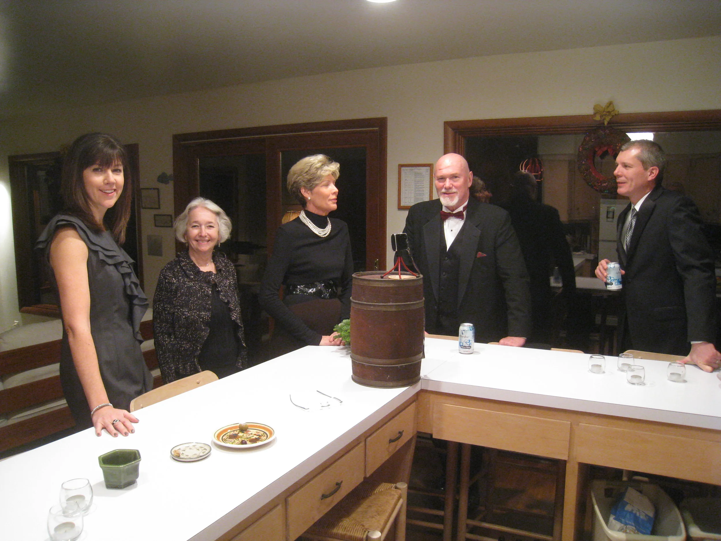  Kent Island, MD - Beachhouse; ready for New Year's Eve, Jen Kindel, Carrol Kindel, Debbie and Rick Schreiber, and Peter Kindel 
