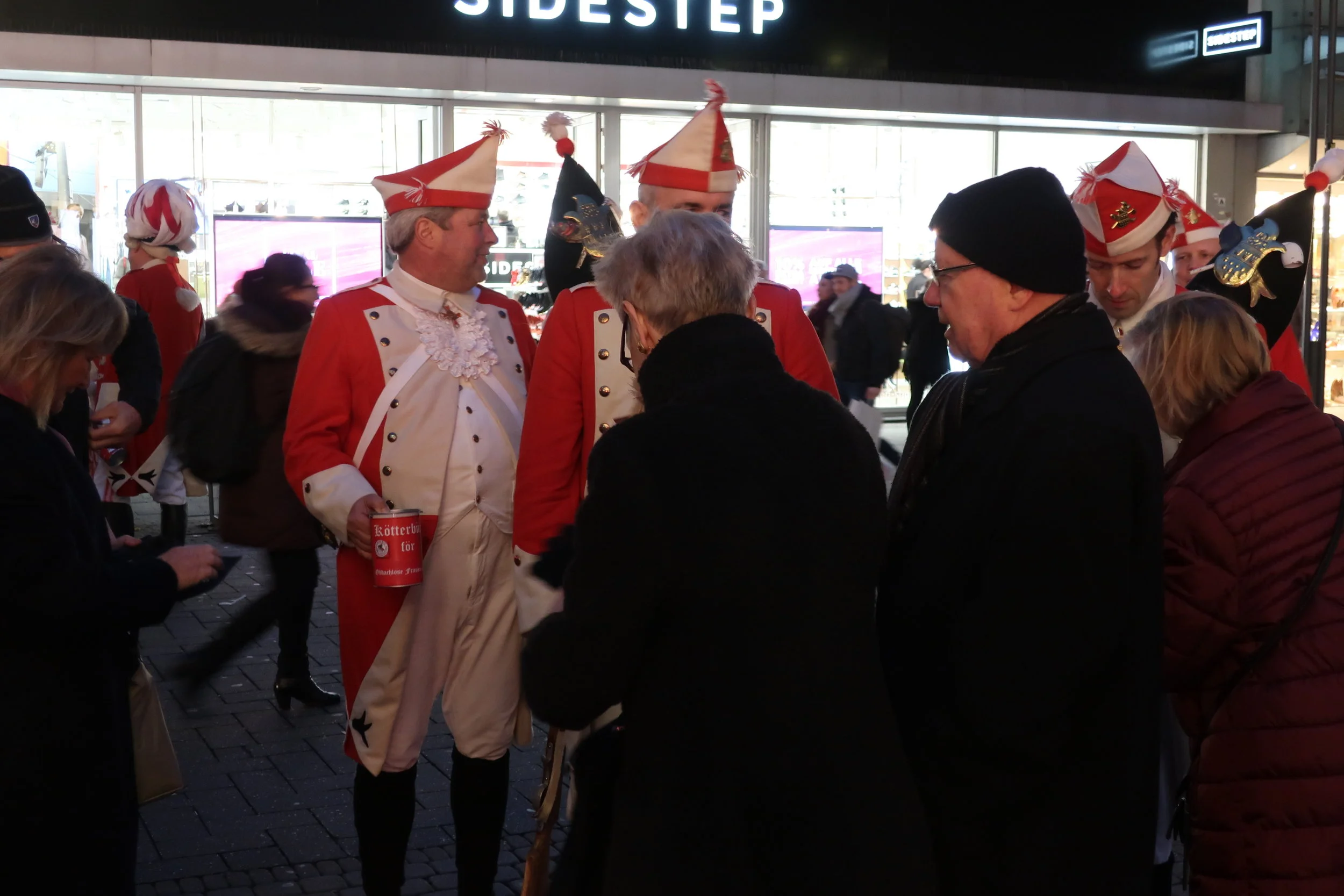  Cologne--Winter 2019--Harald Grieser's 80th birthday--Carnival group collecting contributions downtown 