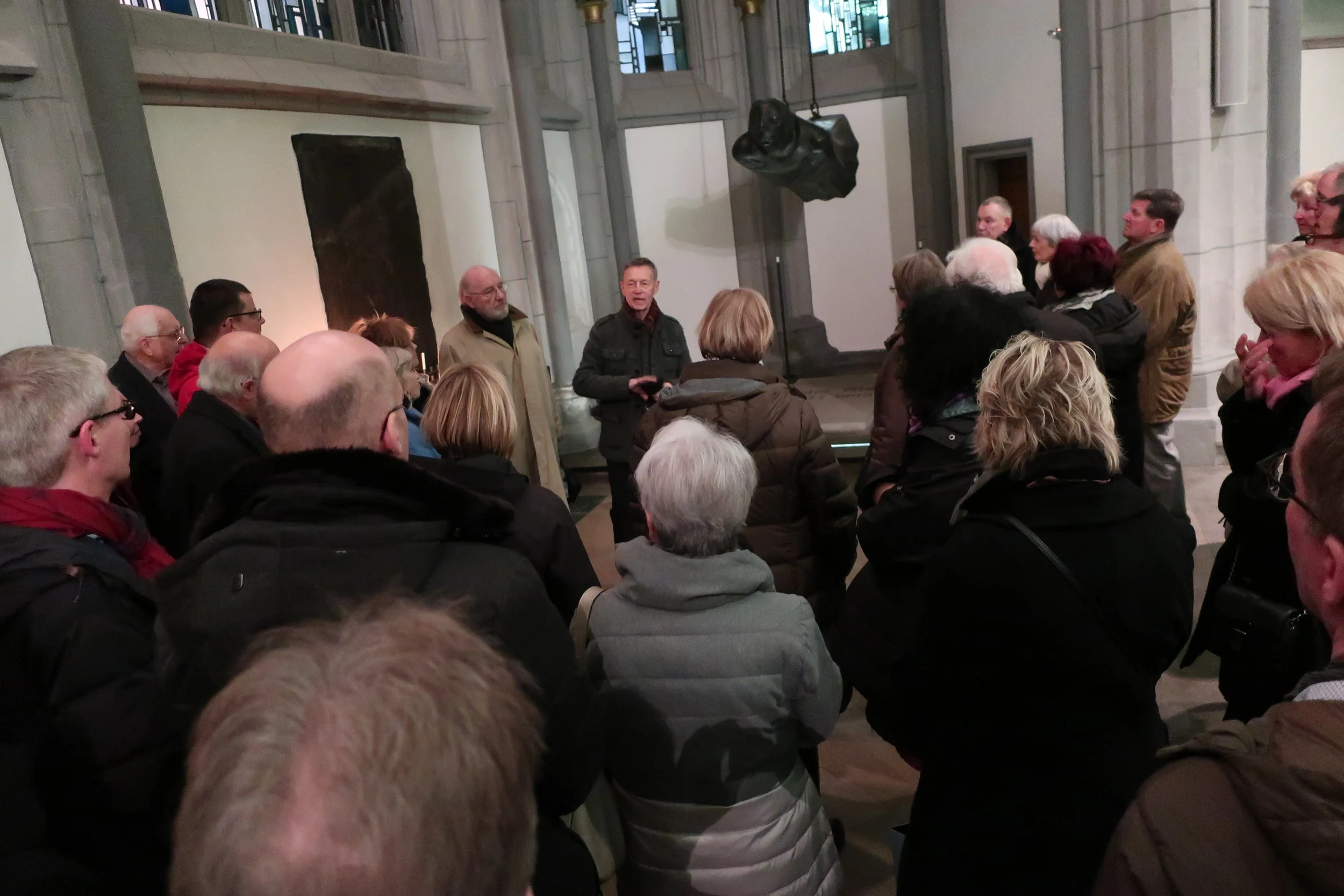  Cologne--Winter 2019--Harald Grieser's 80th birthday--Harrald Grieser giving a talk in the Antoniter Church 