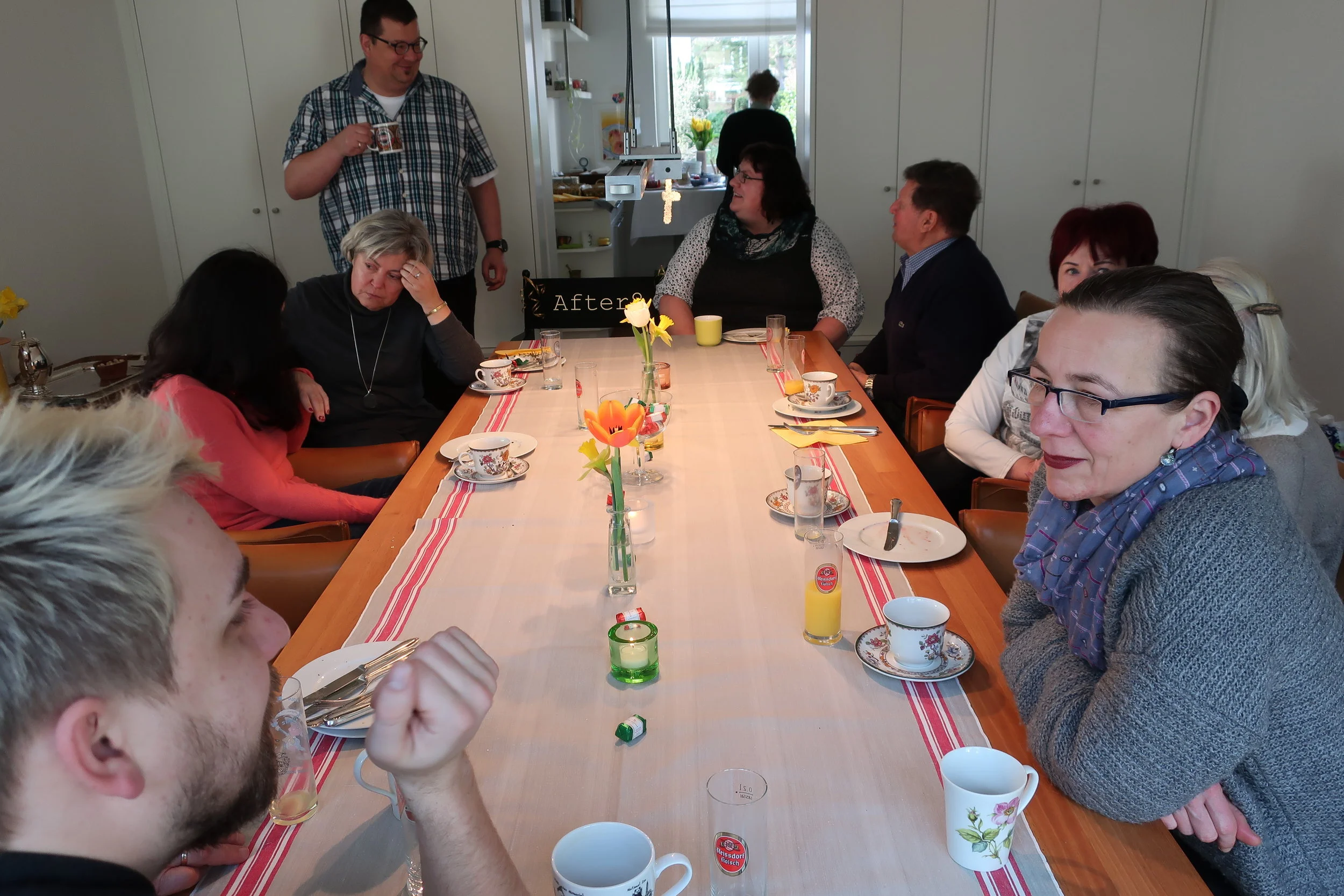  Cologne--Winter 2019--Harald Grieser's 80th birthday--Brunch at Harald and Christin Grieser's--Karin Kindel, Gottfried and Birgit Gruenert, Lis Loesche, Johanna and Ludwig Henze, Barbara Kindel, Heike Loesche and Jochen Kindel 
