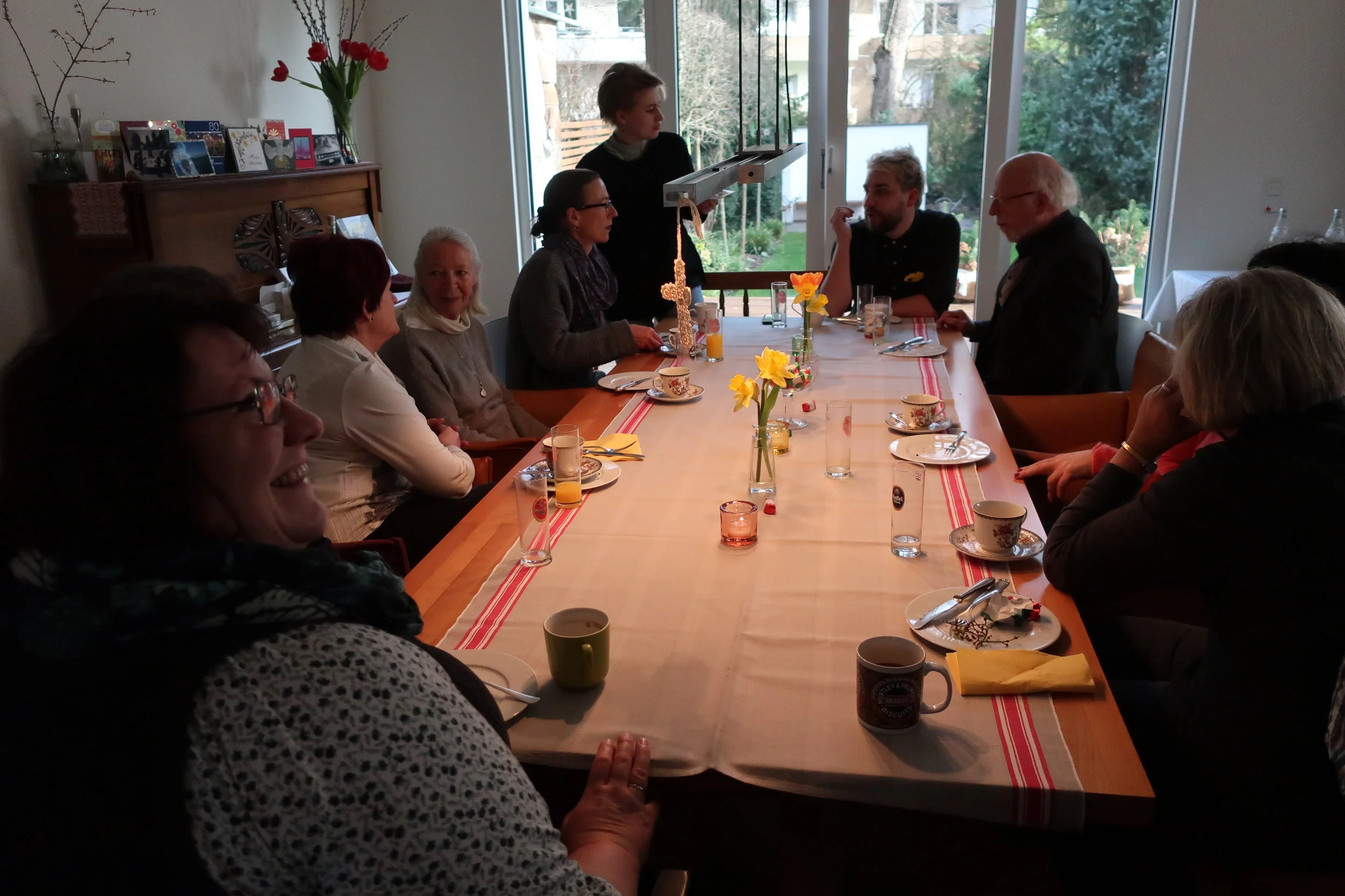  Cologne--Winter 2019--Harald Grieser's 80th birthday--Brunch at Harald and Christin Grieser's--Karin Kindel, Birgit Gruenert, Lis Loesche, Johanna, Paulina and Ludwig Henze,, Hannes Loesche and Barbara Kindel 