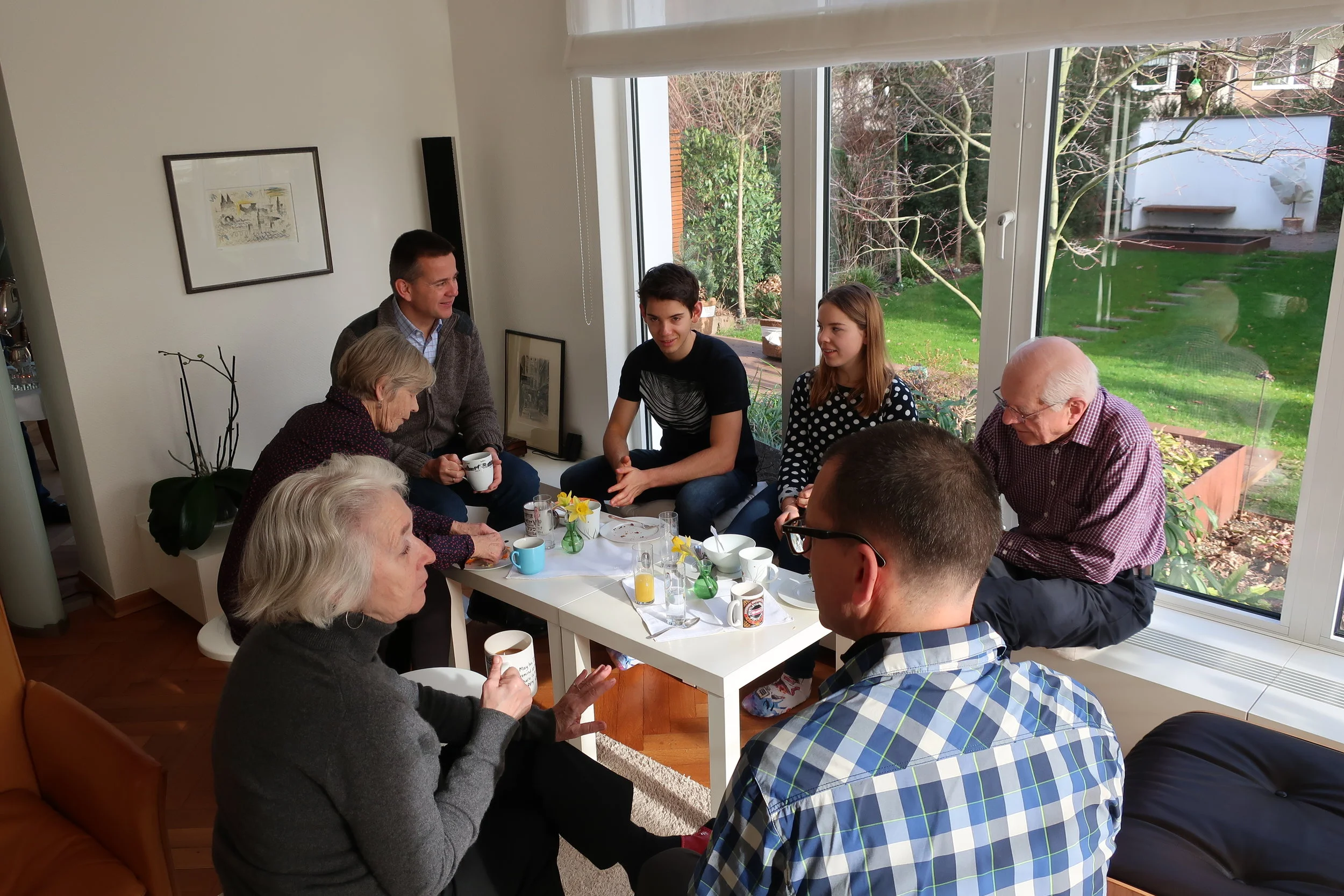  Cologne--Winter 2019--Harald Grieser's 80th birthday--Brunch at Harald and Christin Grieser's--Carrol Benner Kindel, Judy Kindel, Klaus, Julian and Miriam Kindel, Paul Kindel and Eric Kindel 