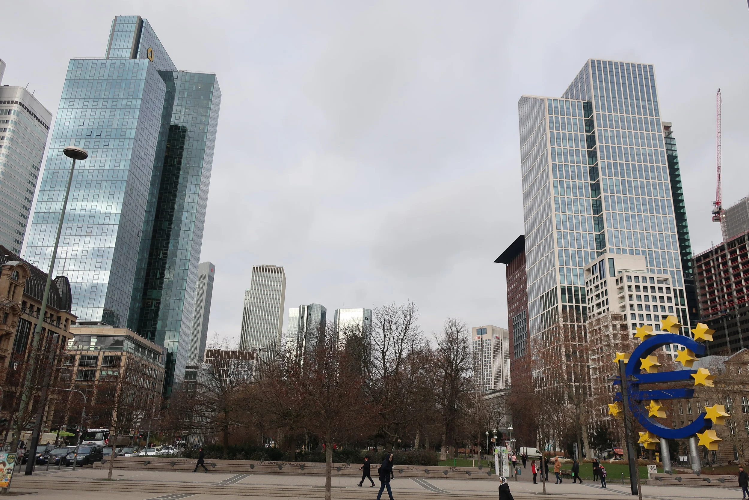  Frankfurt--Winter 2019-- Willy Brandt plaza downtown 
