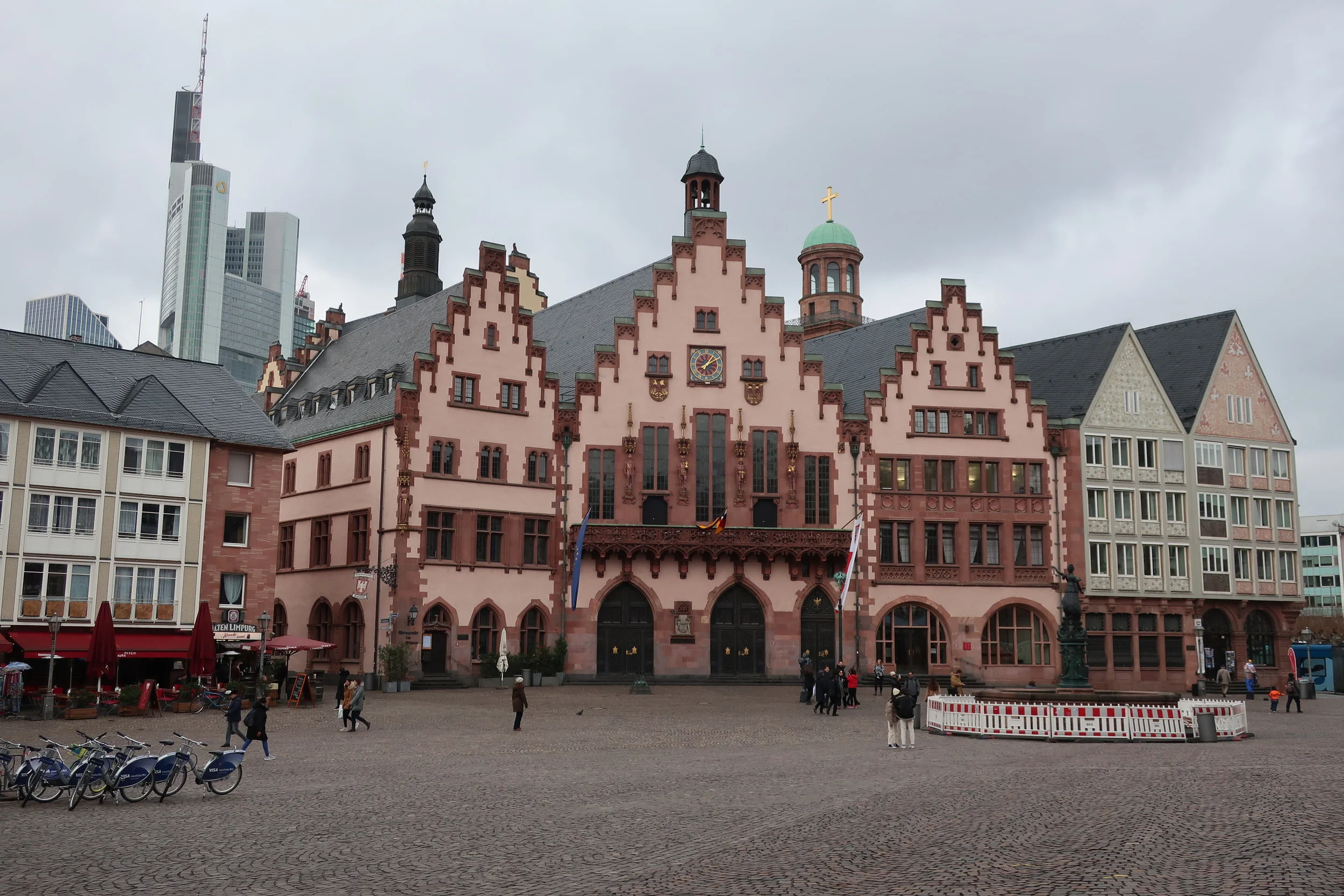  Frankfurt--Winter 2019--Innen Stadt--Reconstructed Romerberg where Holy Roman Emperors were elected, Rathaus ince 1405 