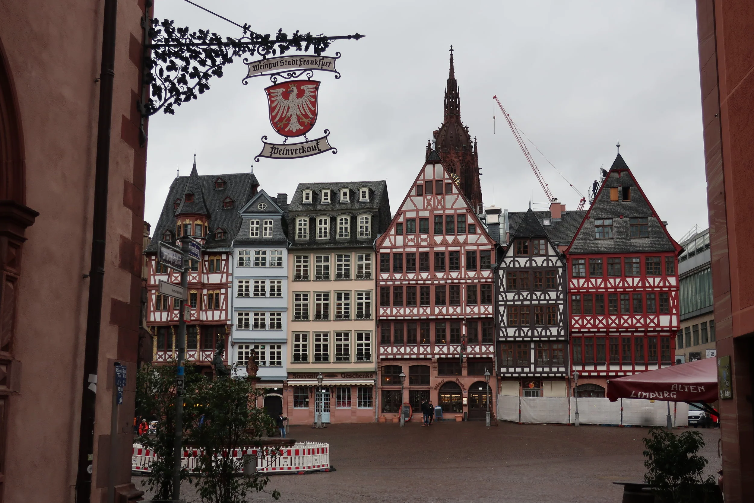  Frankfurt--Winter 2019--Innen Stadt--Main plaza, Rathaus, Reconstructed Romerbert, where Holy Roman Emperors were elected 