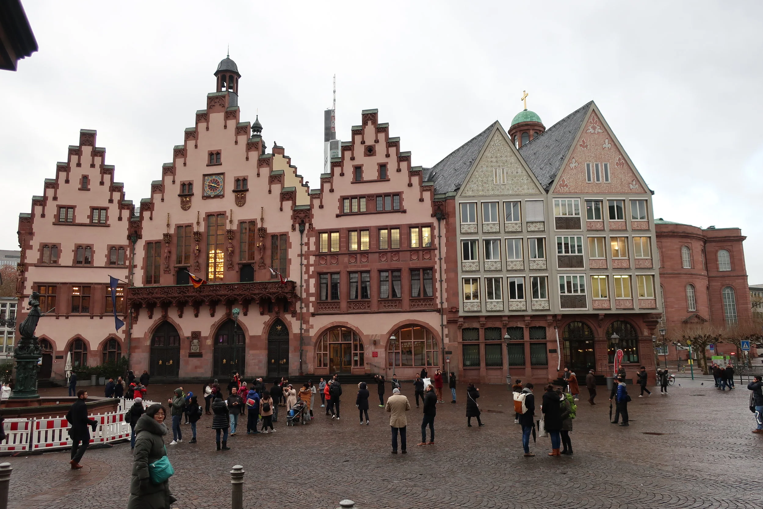  Frankfurt--Winter 2019--Innen Stadt--Main Plaza. Romerberg, Rathaus, where Holy Roman Emperors were elected 