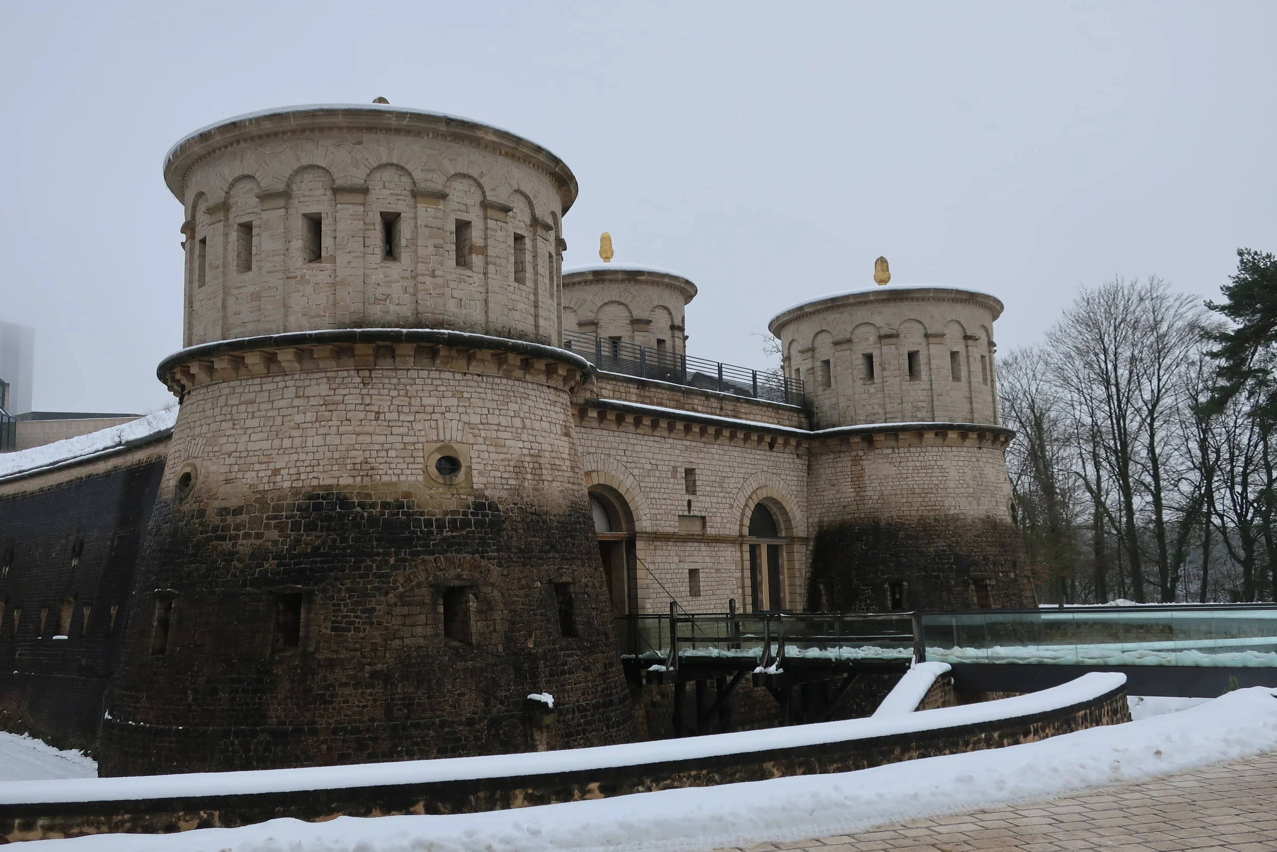  Luxembourg--Winter 2019--Fort Thungen (the Museum Drai Eechln) in Kirchberg 