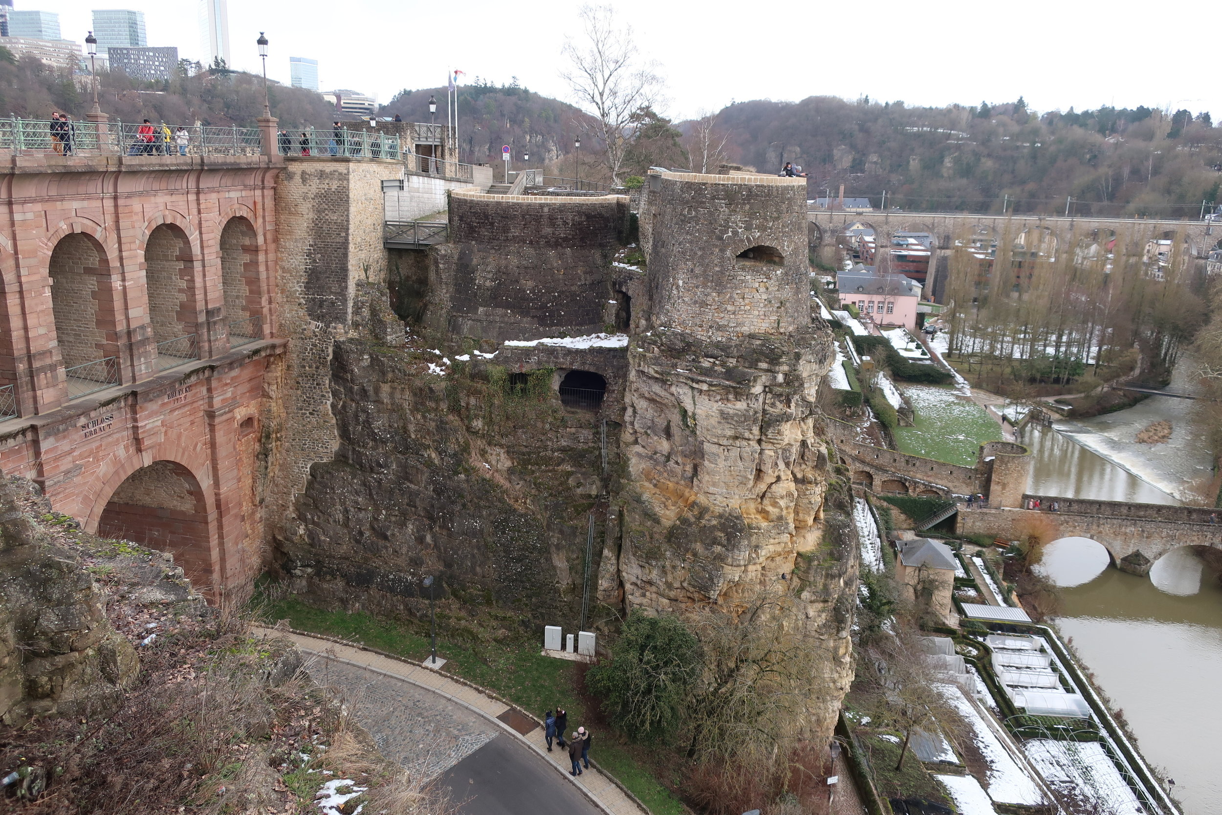  Luxembourg--Winter 2019--The Bock and bridge built in 1732 