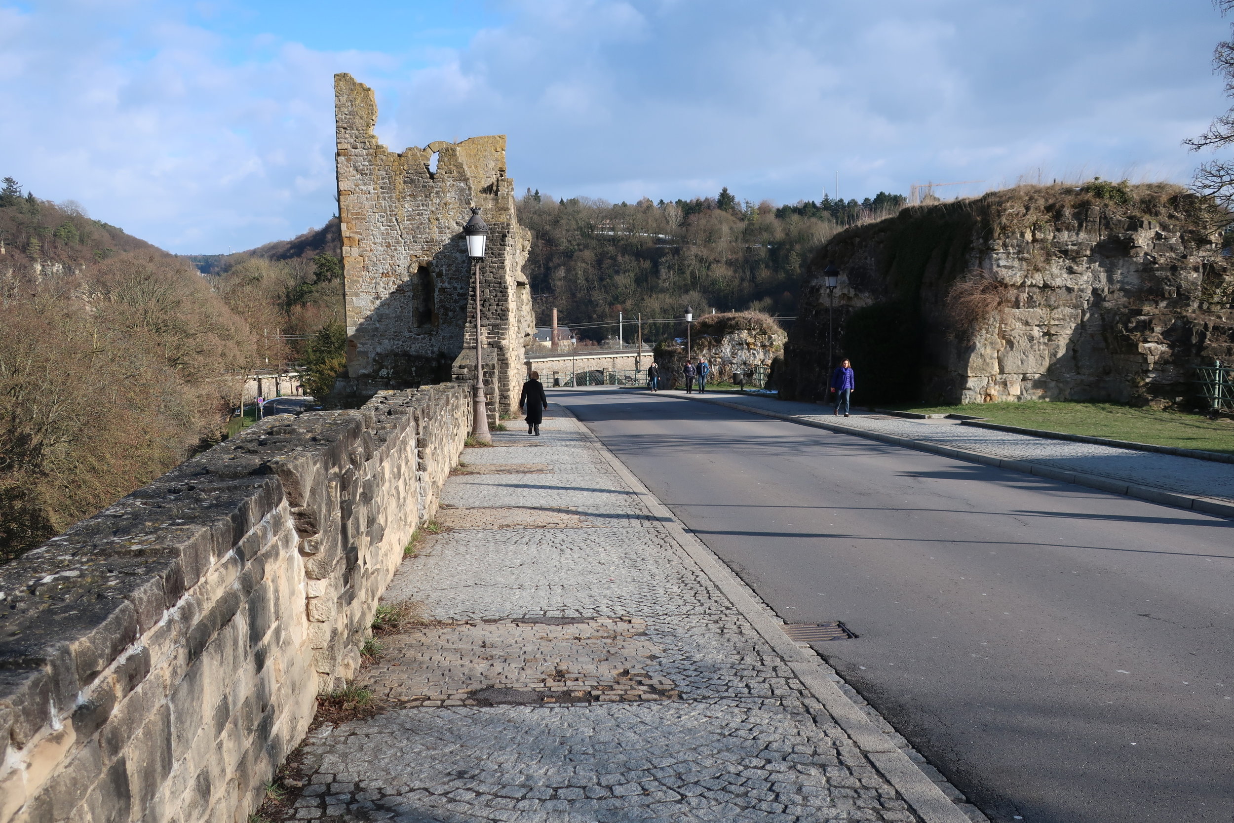  Luxembourg--Winter 2019--The Bock looking outward to the first gate 