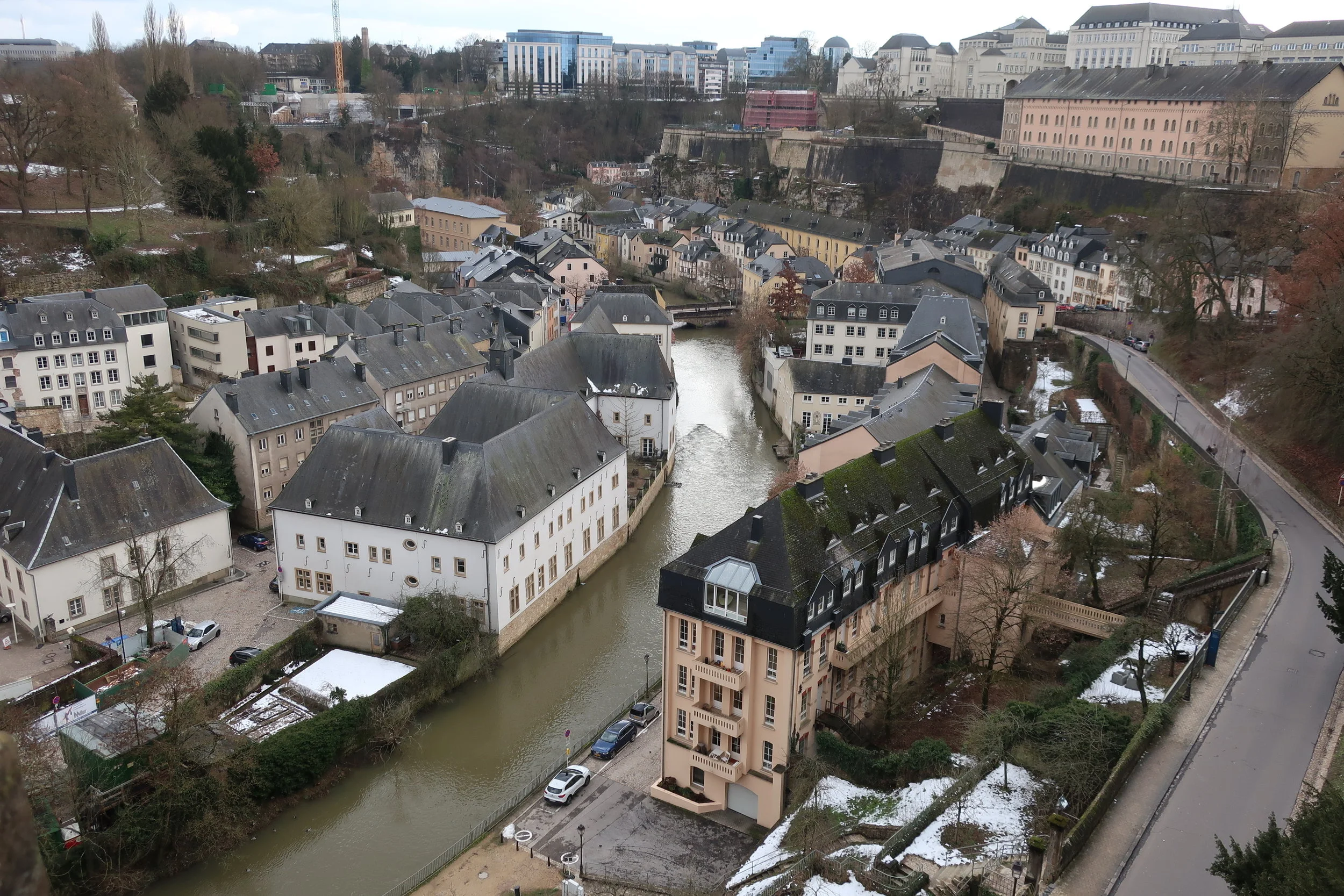  Luxembourg--Winter 2019--The Grund with the Alzette River 