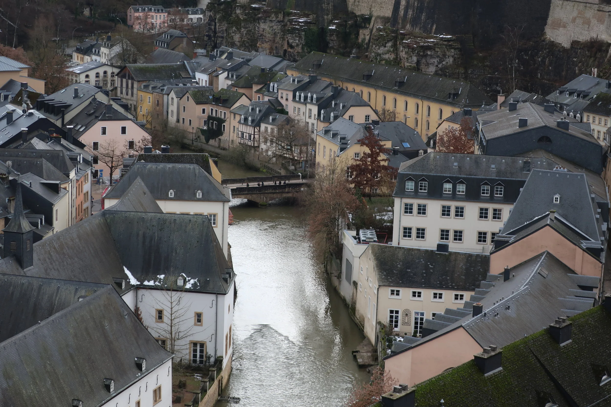  Luxembourg--Winter 2019--The Grund with the Alzette River 