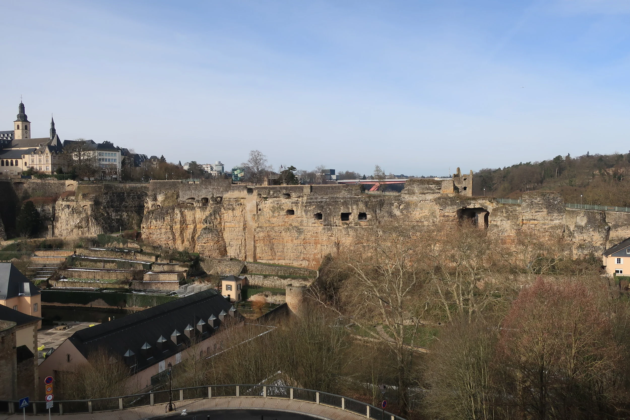  Luxembourg--Winter 2019--The Bock by the Alzette River 