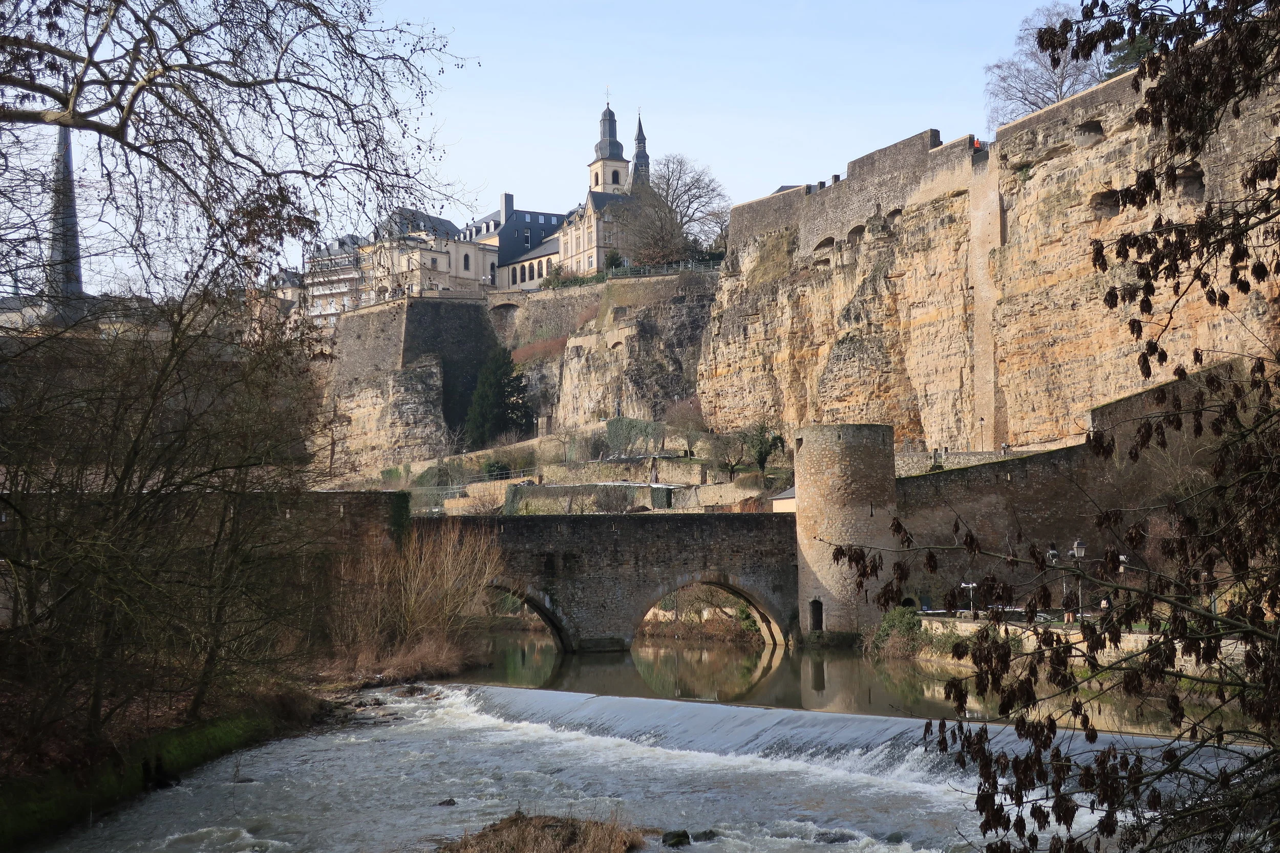  Luxembourg--Winter 2019--The Bock by the Alzette River 