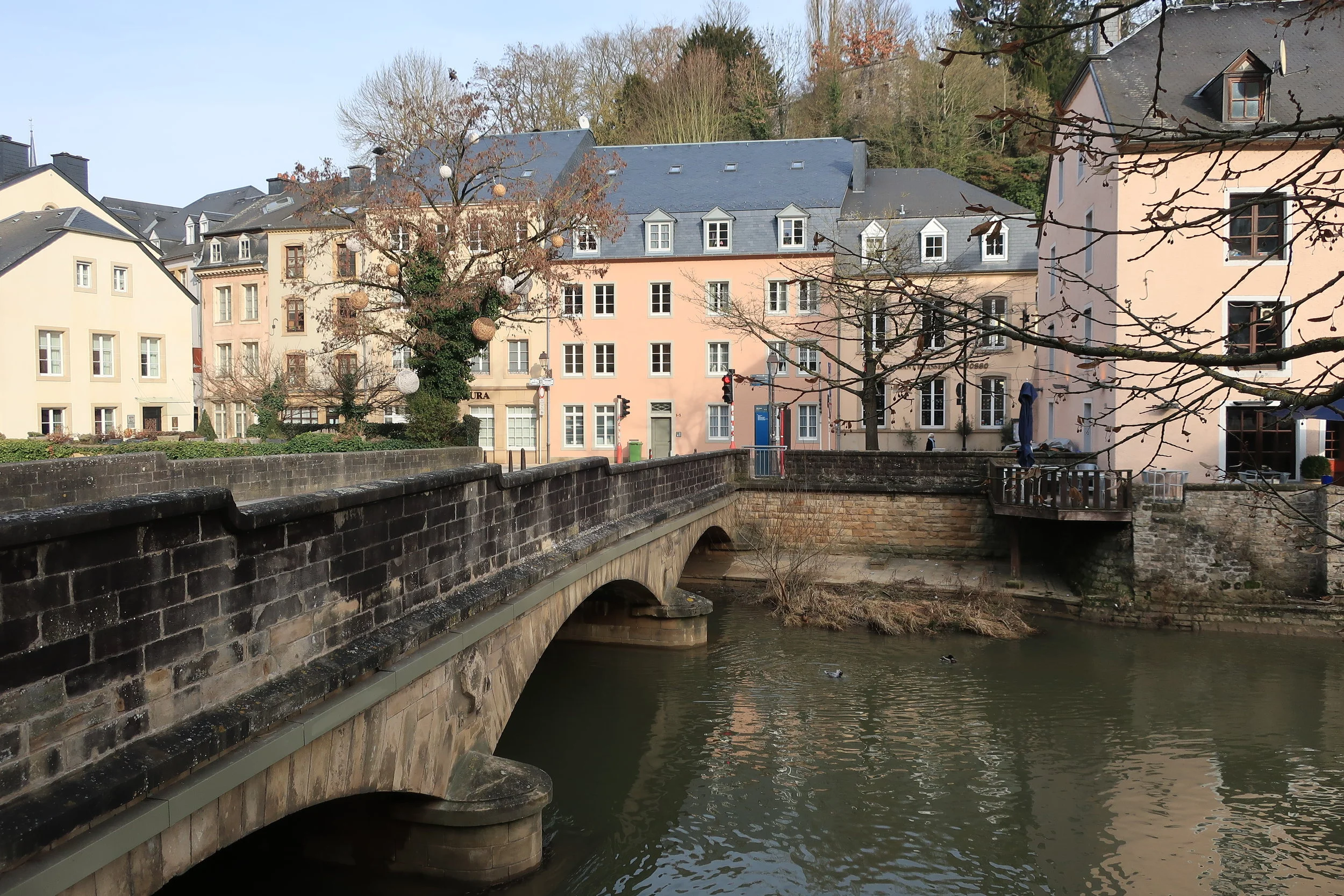  Luxembourg--Winter 2019--The Grund on the Alzette River 