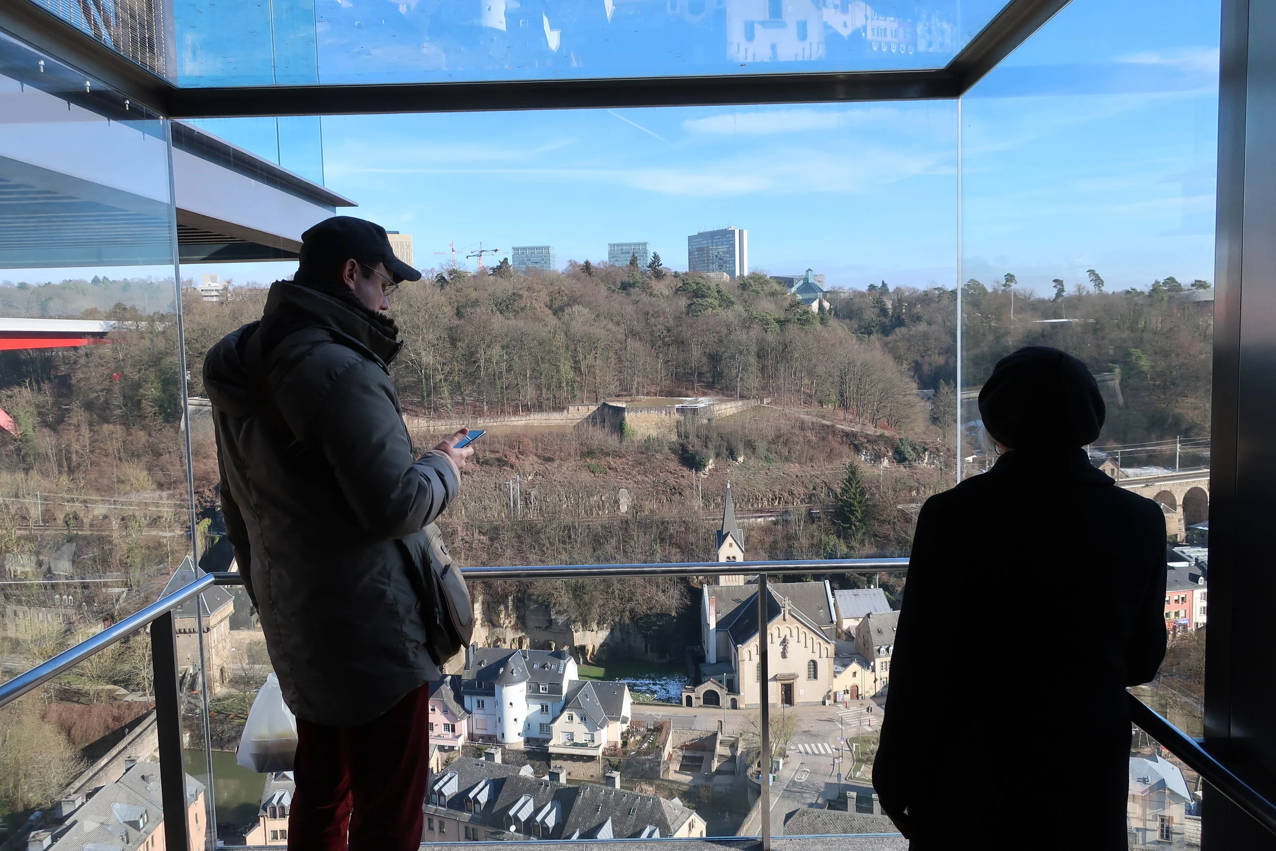  Luxembourg--Winter 2019--In the Elevator down to Pfaffenthal 