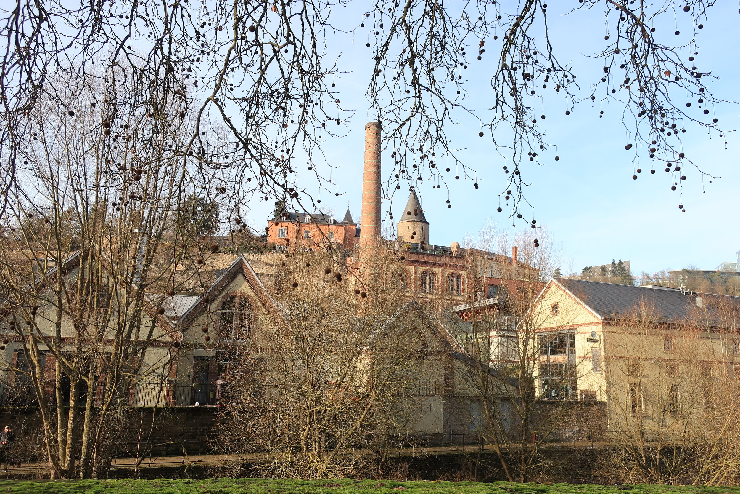  Luxembourg--Winter 2019--Clausen--Downtown area on the Alzette River 